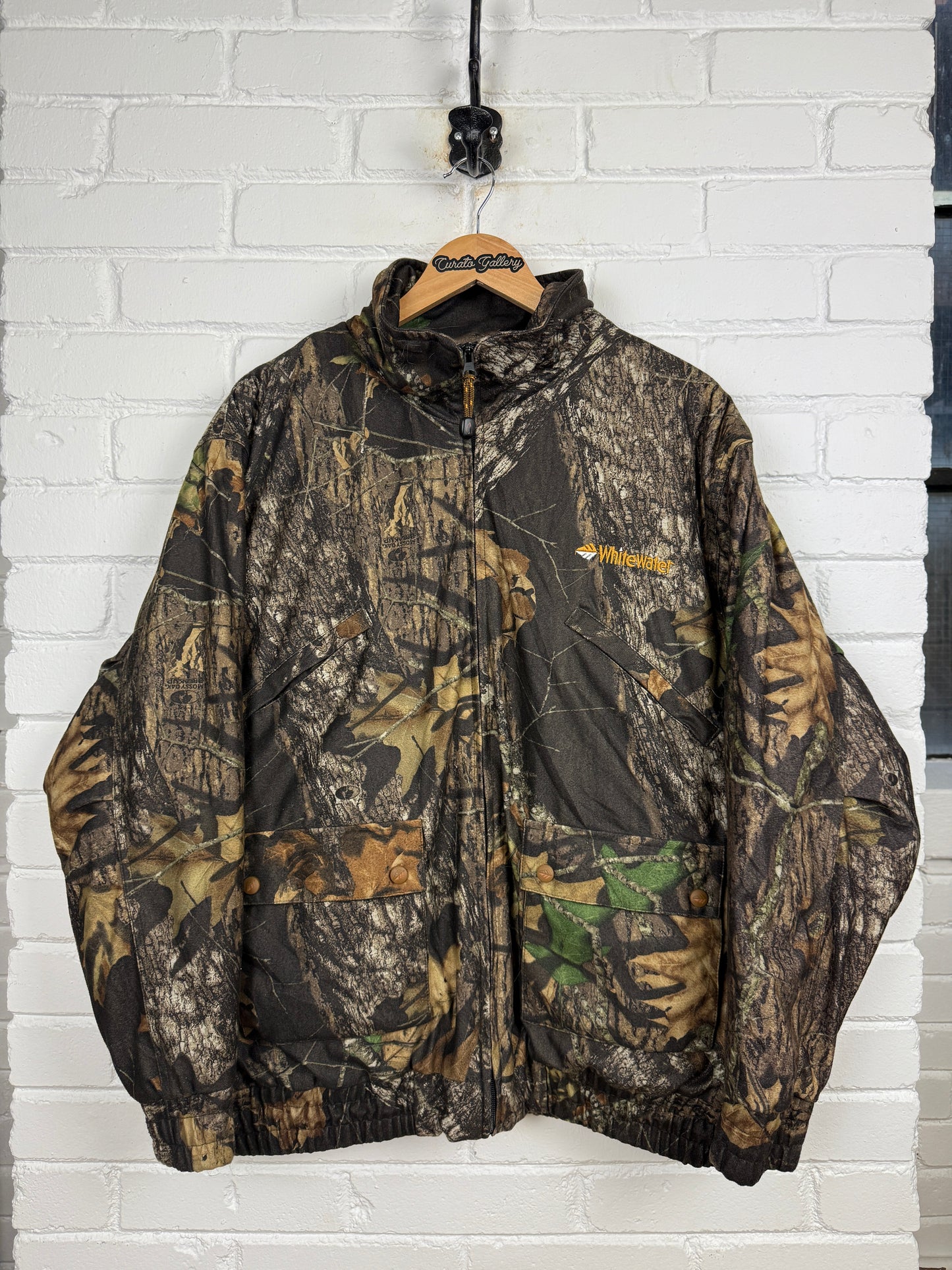 Vintage Whitewater Mossy Oak Break Up Tree Camo Quilted Lined Jacket Size L