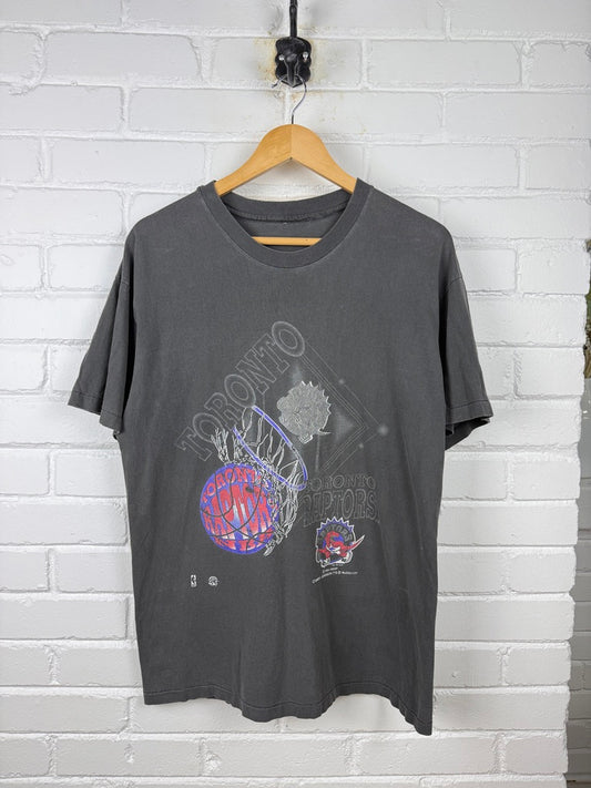 Vintage 1994 Toronto Raptors Basketball Graphic Magic Johnson T Shirt Size L 90s