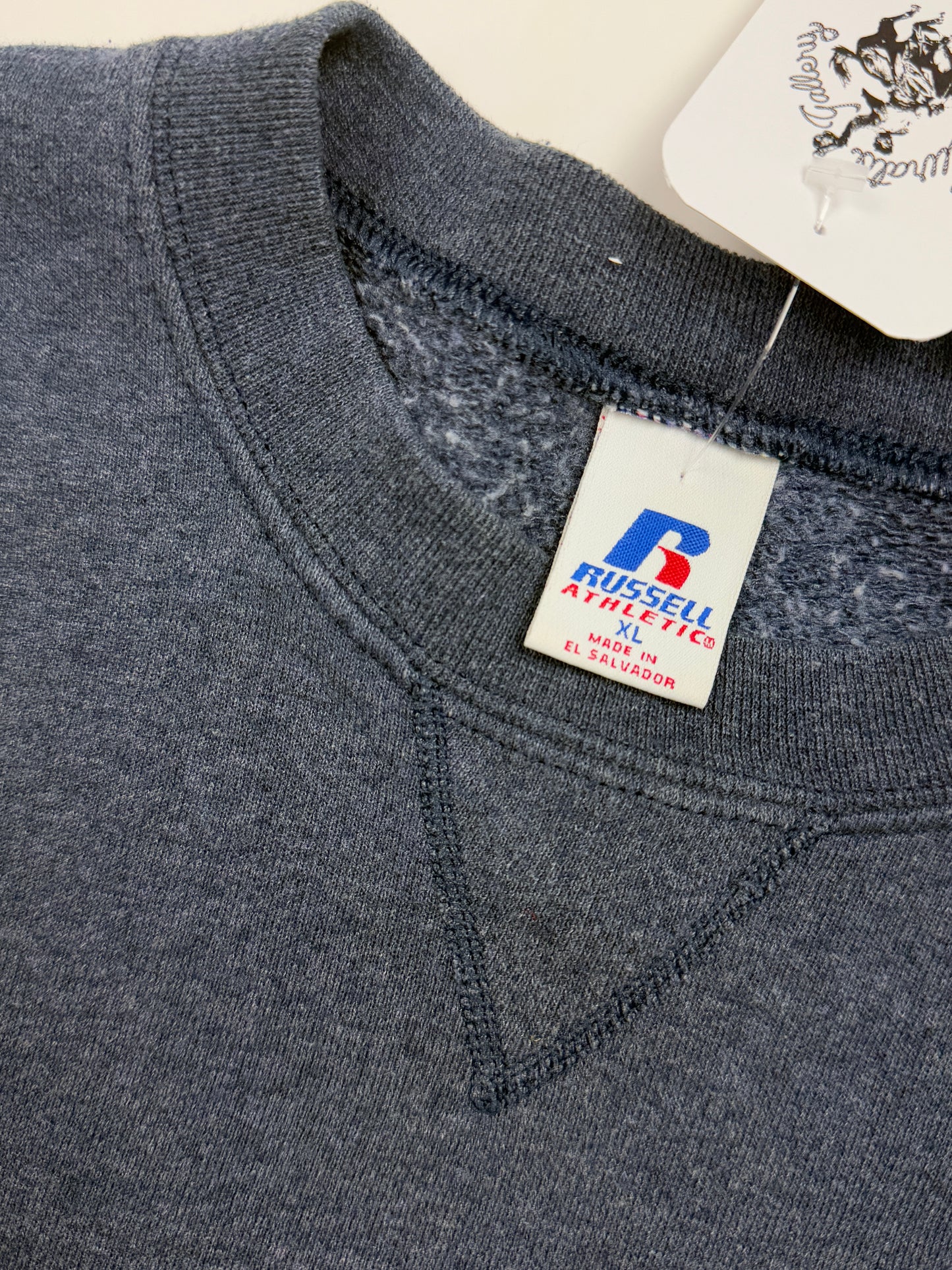 Russell Athletic Boxy Fit Blank Crewneck Sweatshirt Size XL Charcoal Blue