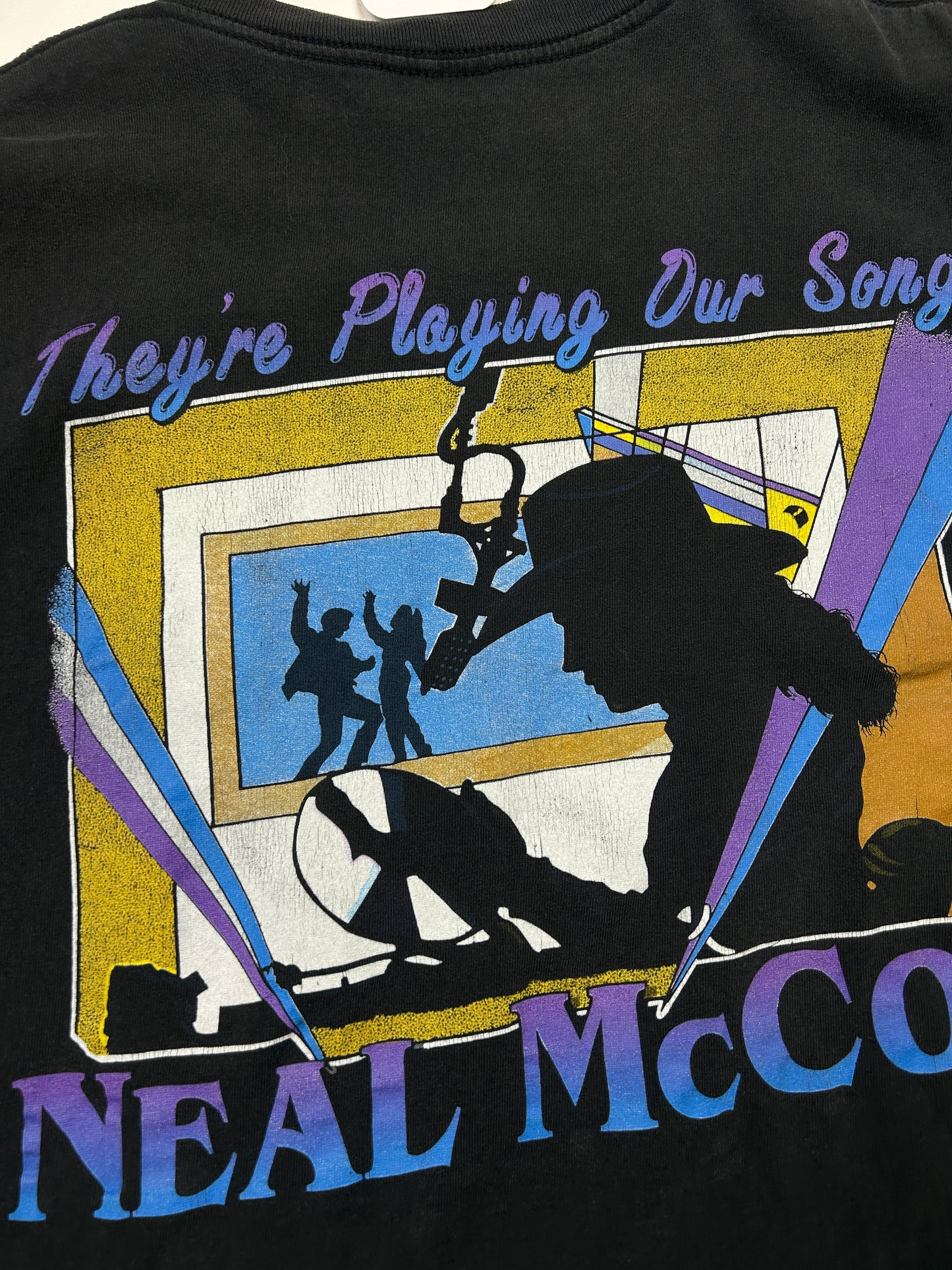 Vintage 90s Neal McCoy They're Playing Our Song Country Music T Shirt Size L