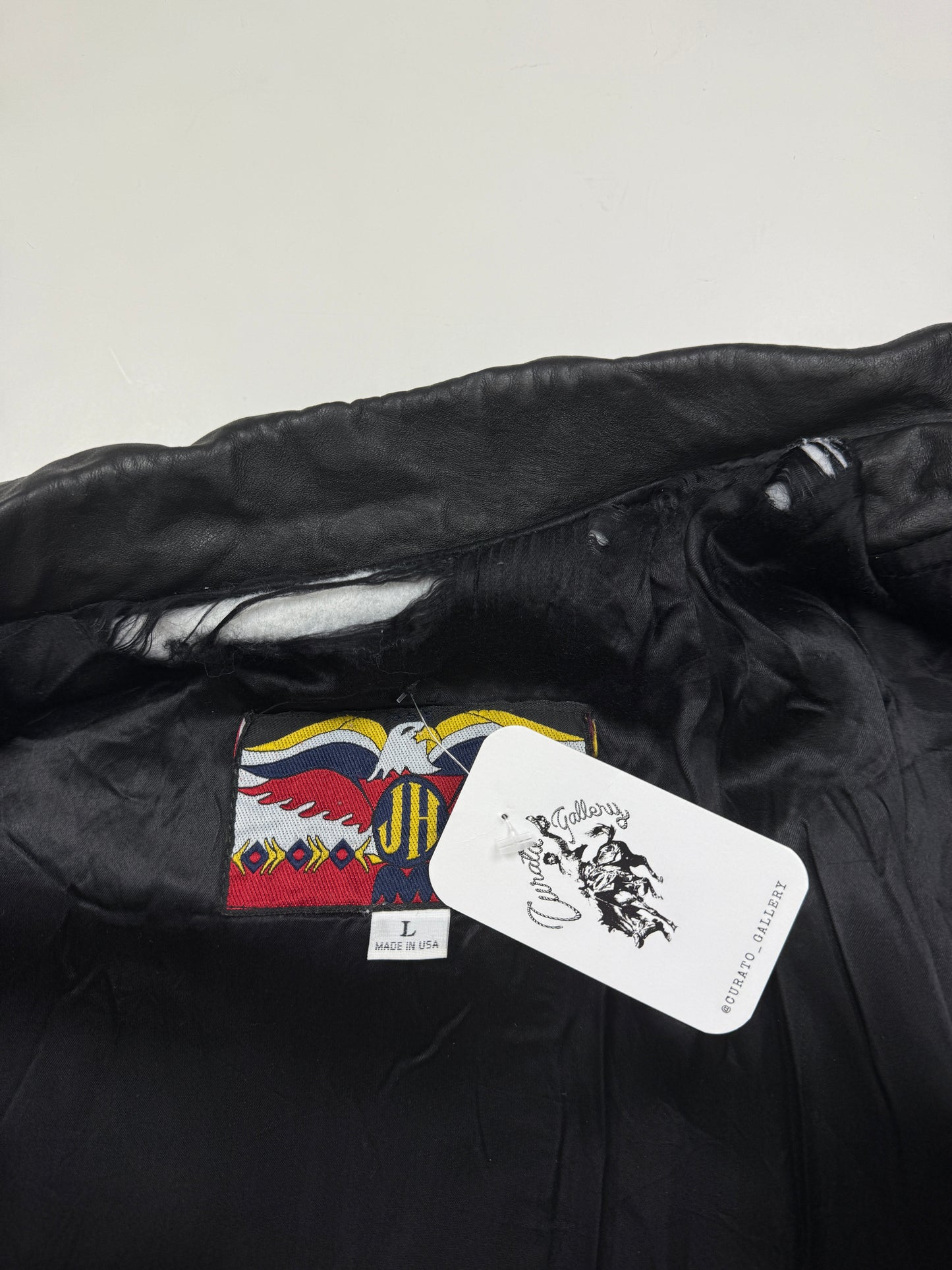 Vintage 90s Mark Martin Valvoline Racing Jeff Hamilton Leather Bomber Jacket Size L Black