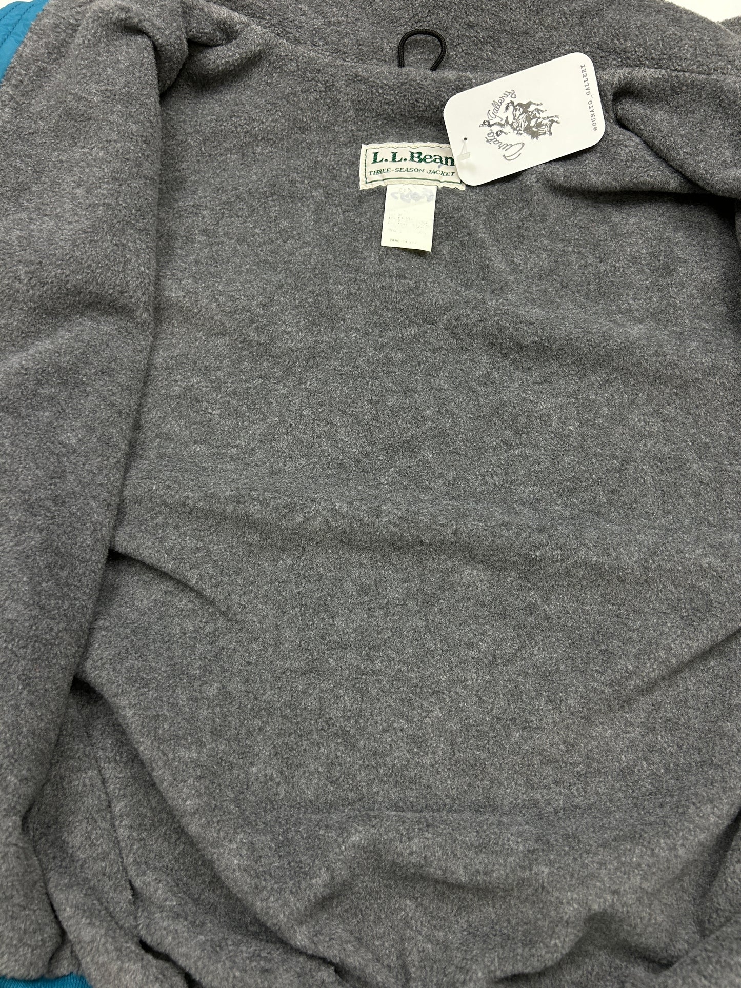 Vintage 90s LL Bean Fleece Lined Nylon Three Season Bomber Jacket Size M