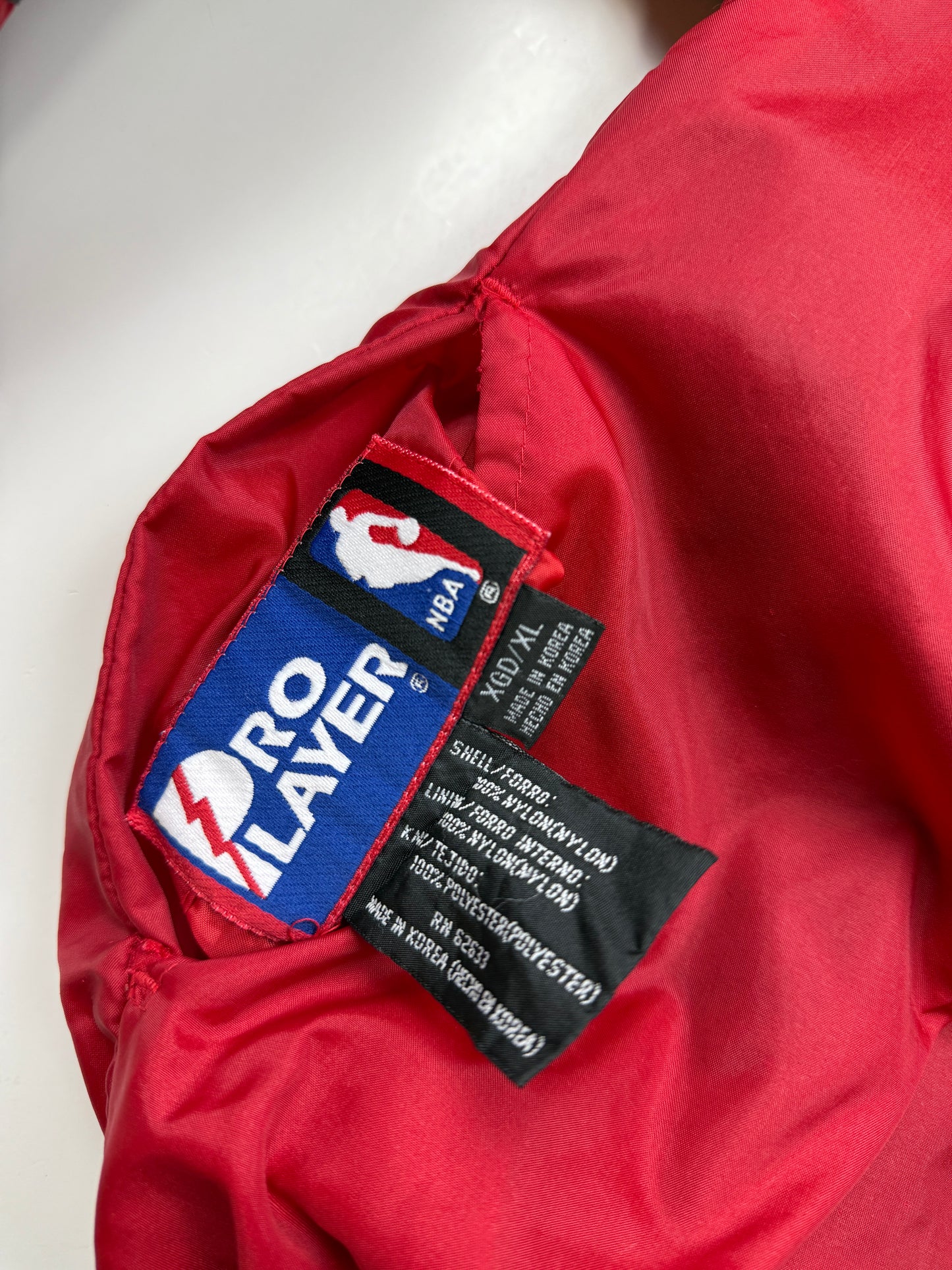 Vintage 90s Chicago Bulls NBA Pro Player Reversible 1/2 Zip Windbreaker Jacket Size XL