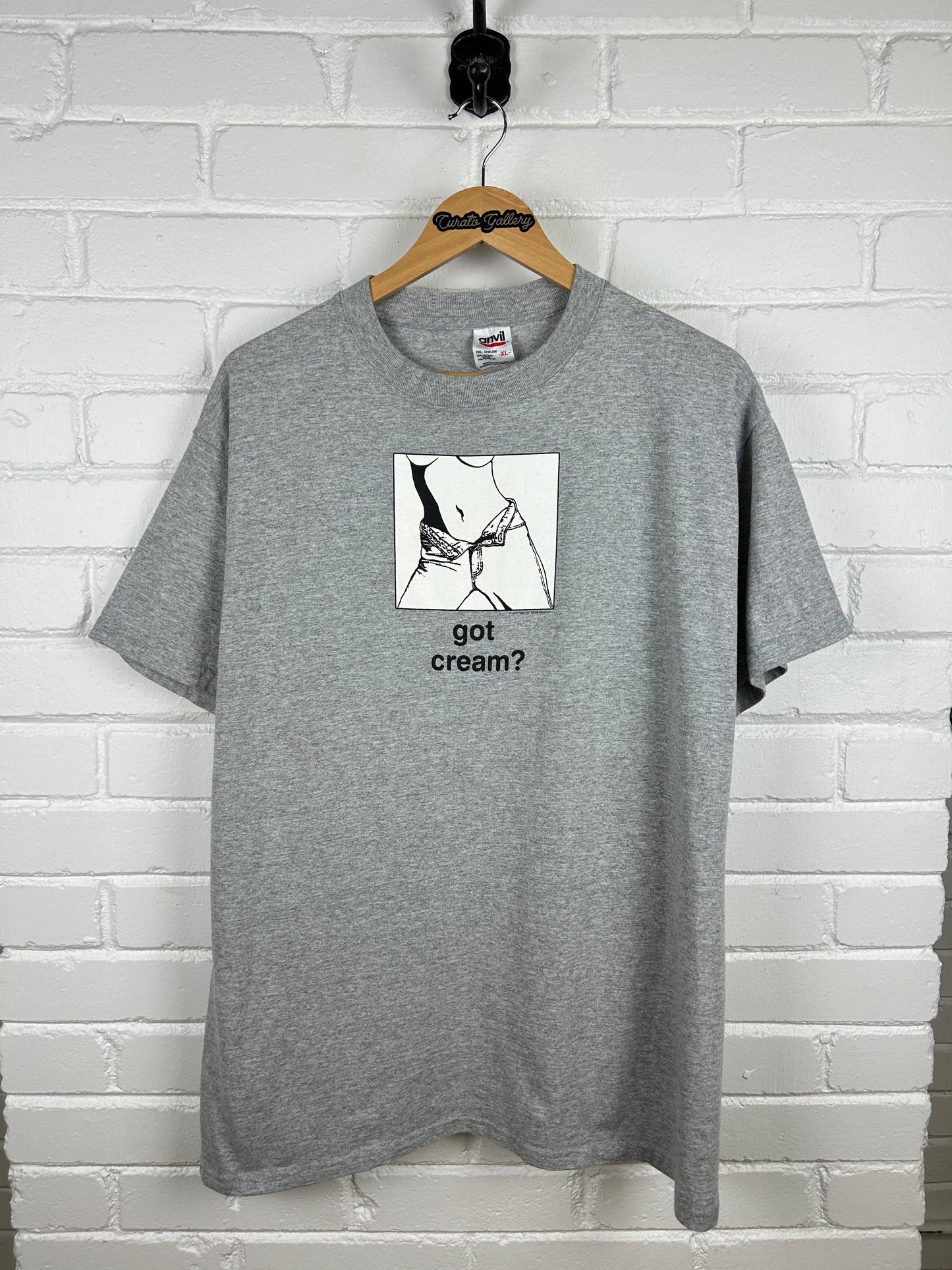 Vintage 1998 Girlfriend Got Cream Parody T Shirt Size XL 90s