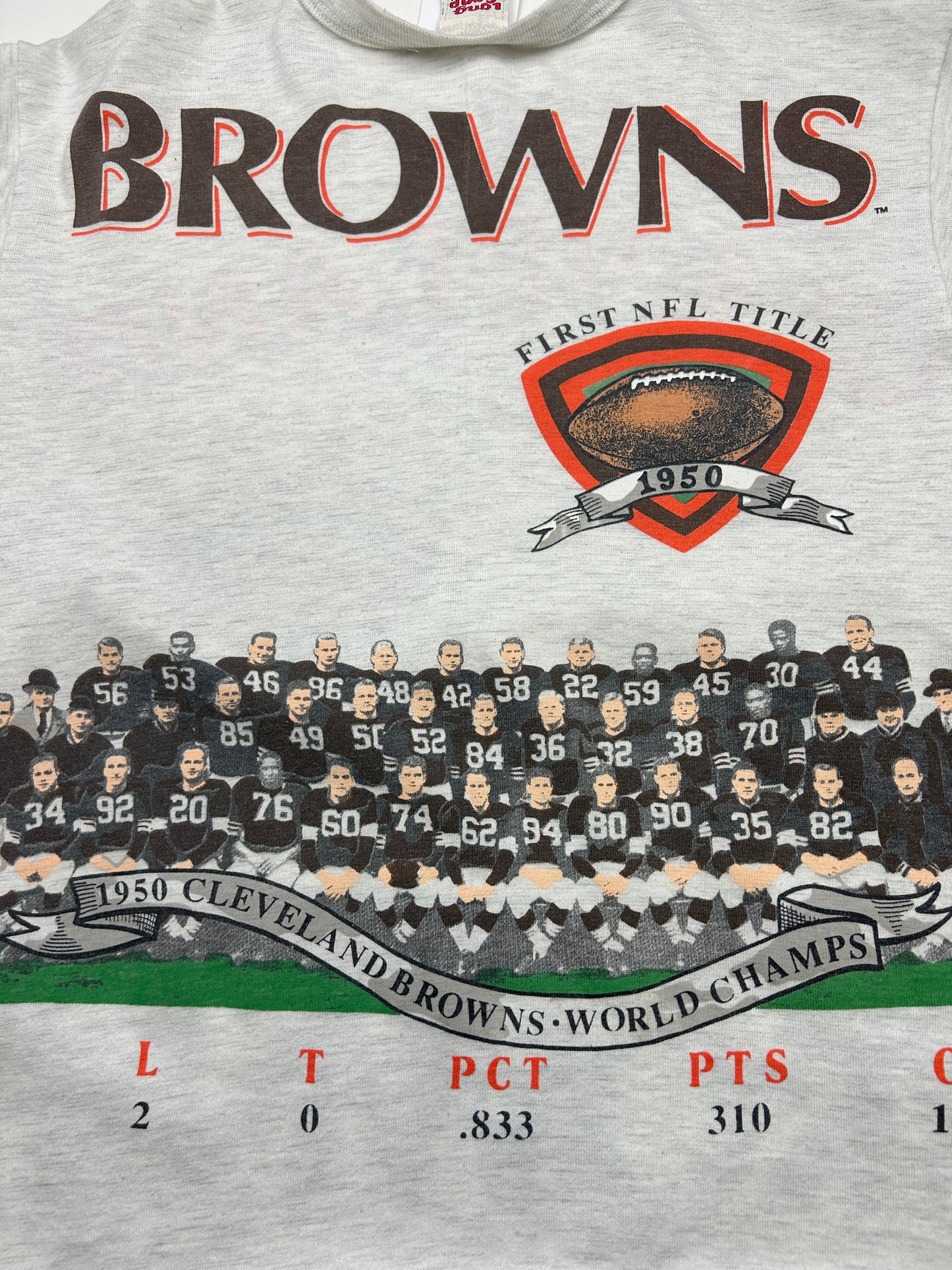 Vintage 90s Cleveland Browns Long Gone Series NFL Football 3/4 Sleeve T Shirt Size L