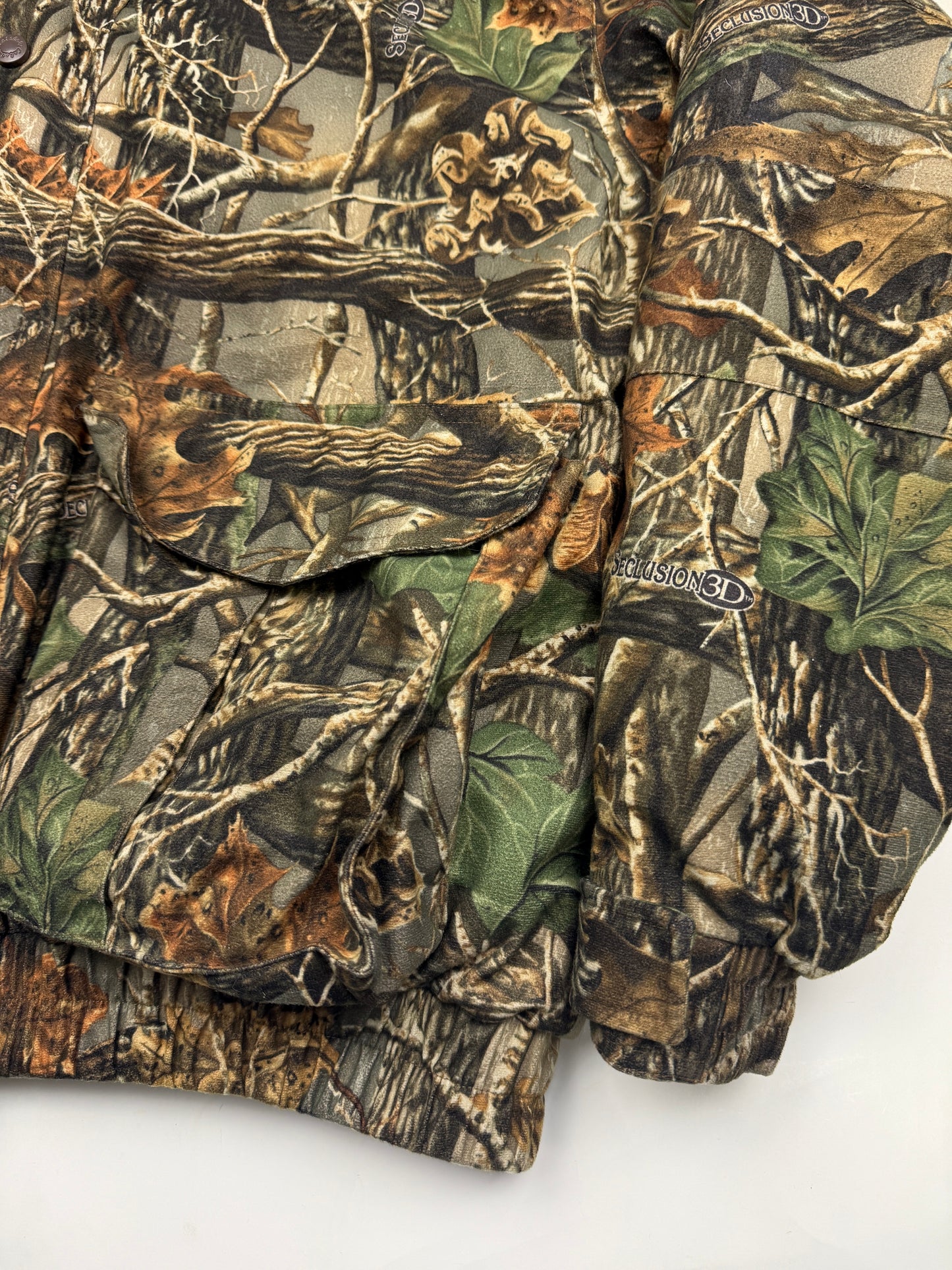 Vintage Cabelas Seclusion 3D Tree Camo Dry Plus Insulated Jacket Size XXL