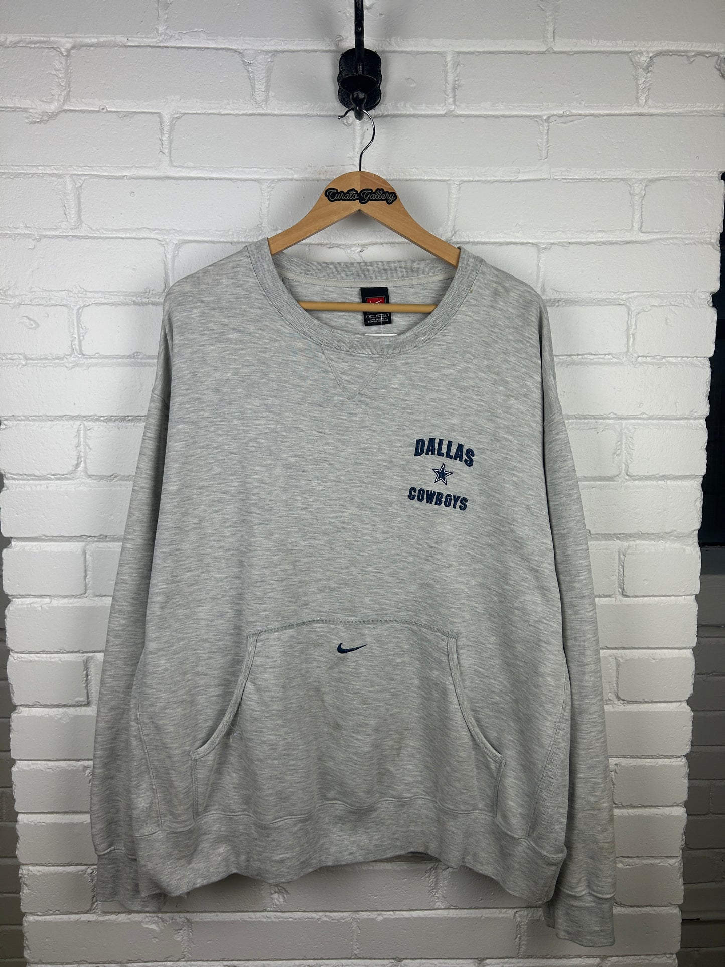Vintage Nike Dallas Cowboys NFL Embroidered Swoosh Sweatshirt Size XL
