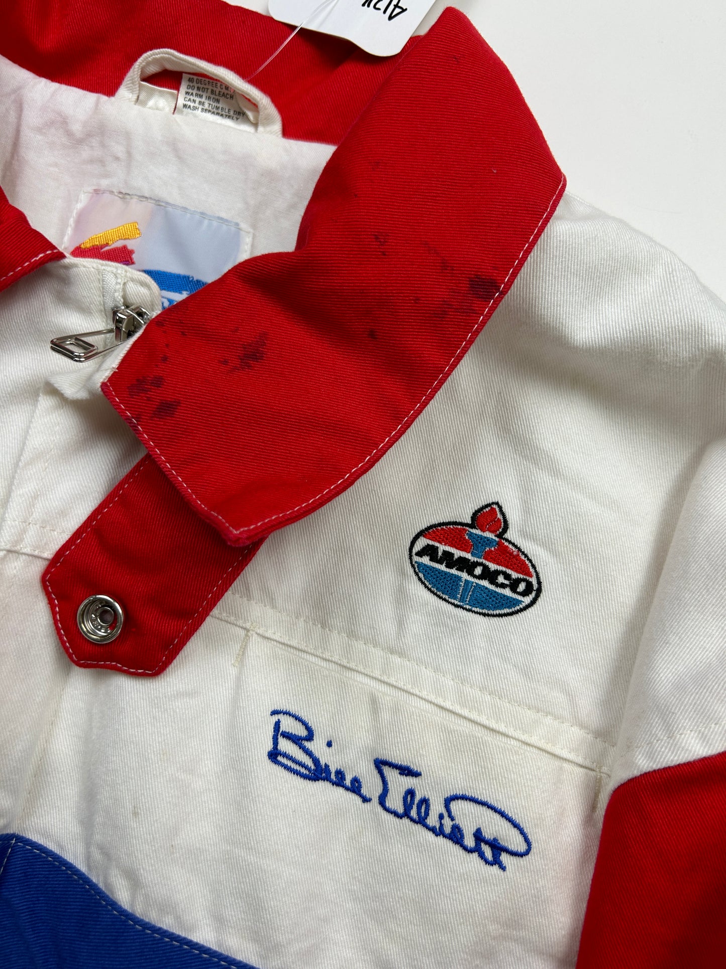 Vintage 90s Bill Elliott Budweiser Racing Embroidered Nascar Jacket Size XL
