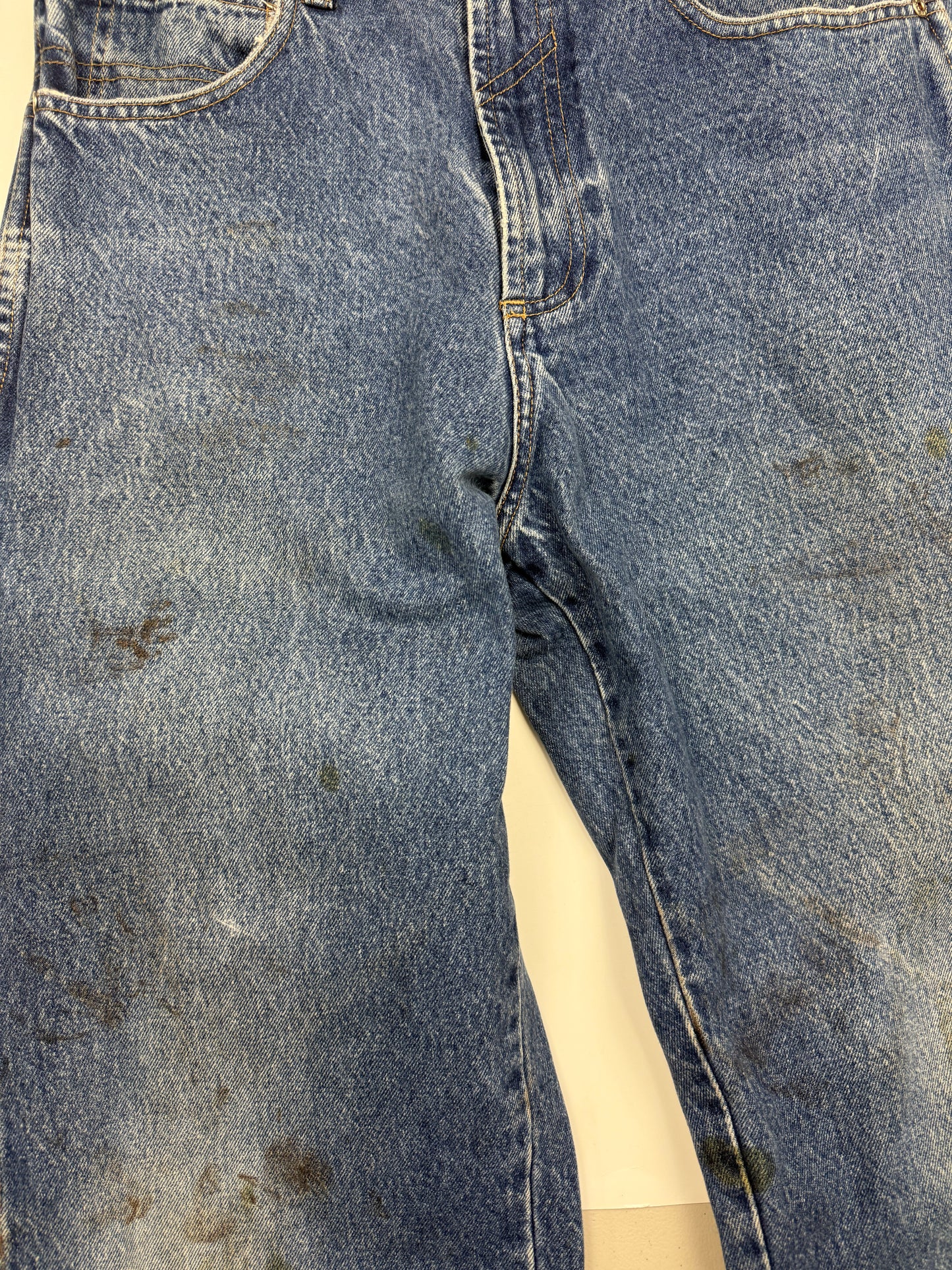 Vintage Y2K Phat Farm Carpenter Style Faded Stonewash Denim Jeans Size 30W