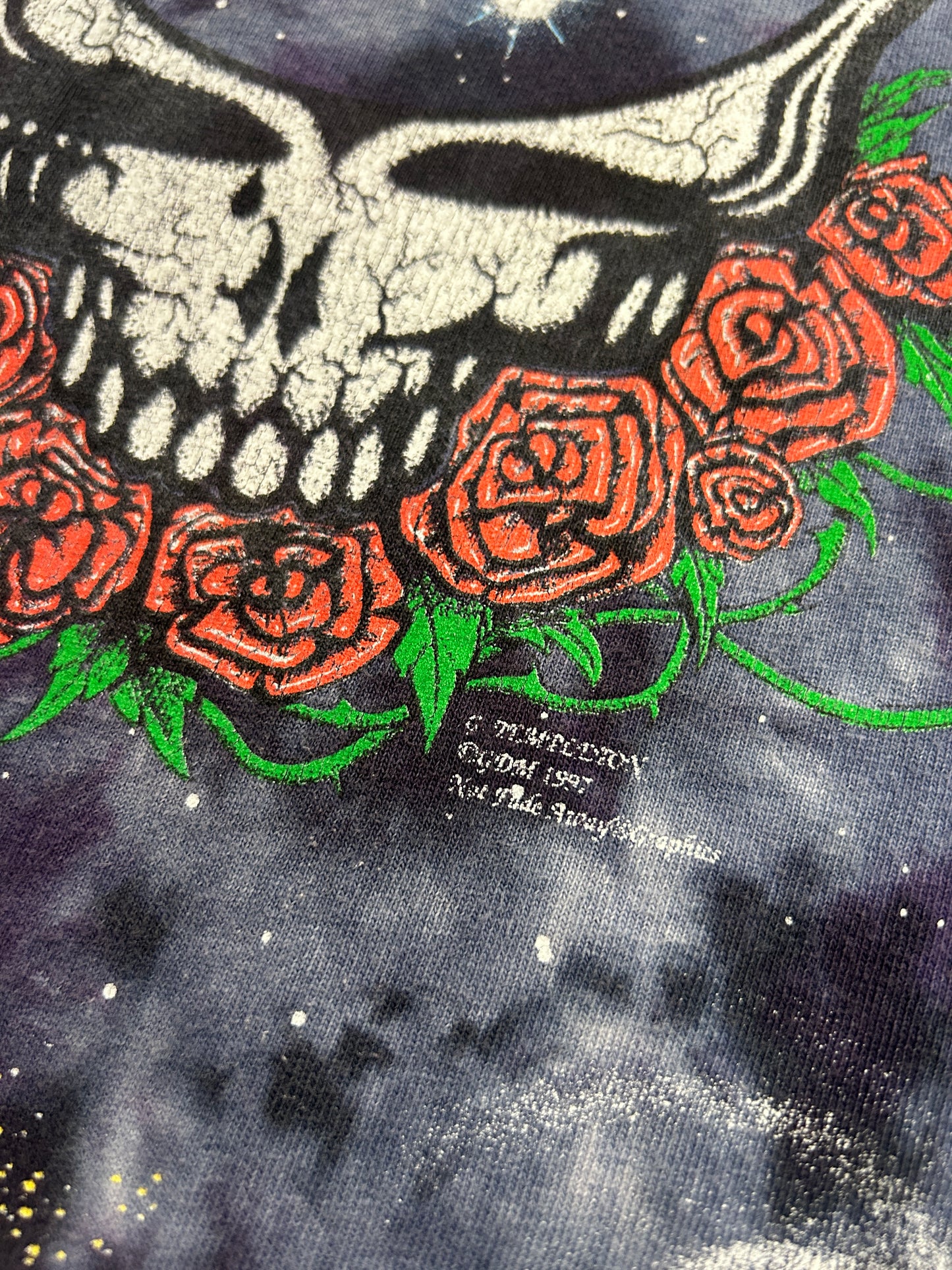 Vintage 1997 Grateful Dead Space Your Face Galaxy Tie-Dye Band Music T-Shirt Size XL 90s