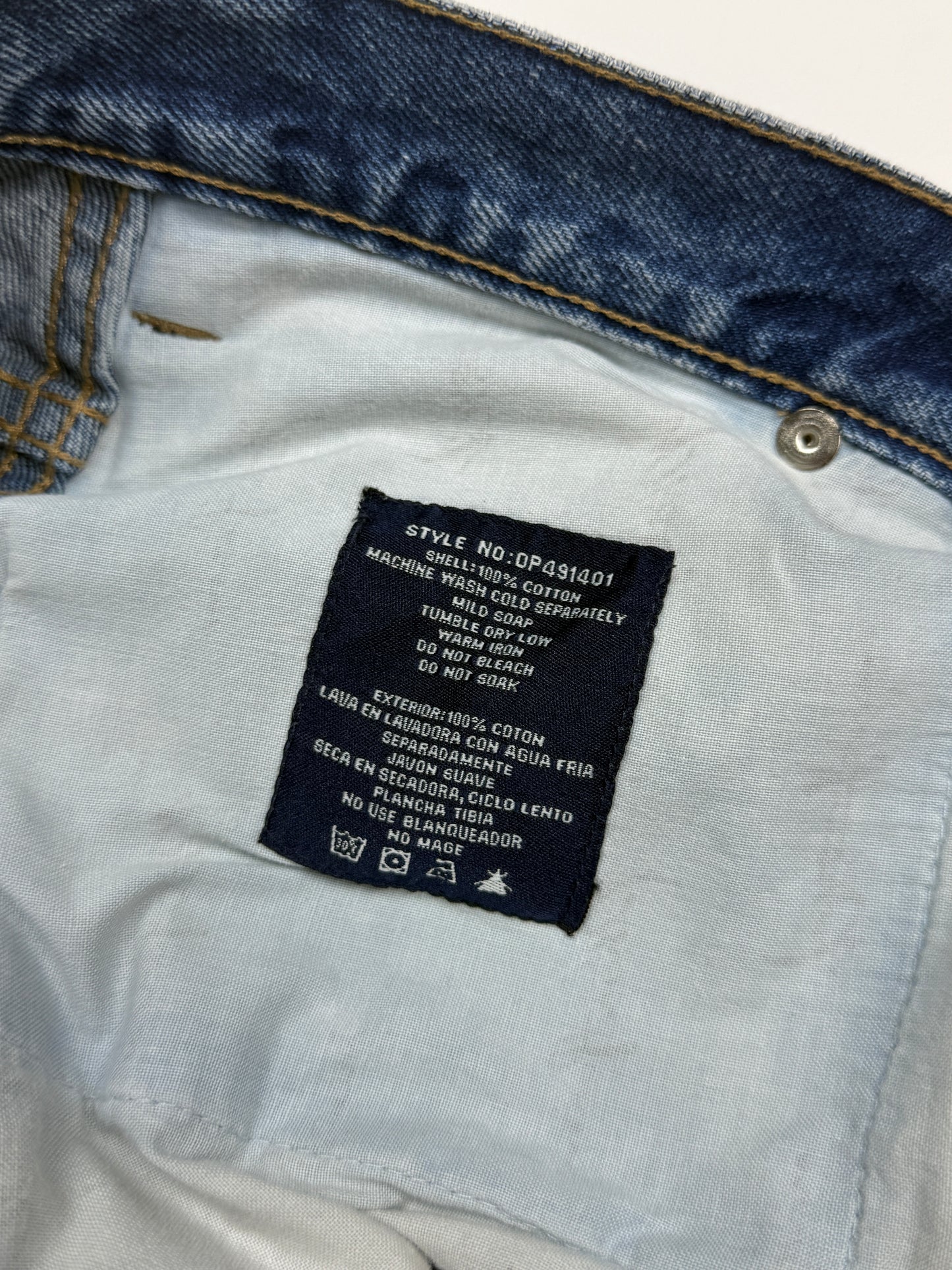 Vintage Y2K Phat Farm Carpenter Style Faded Stonewash Denim Jeans Size 30W