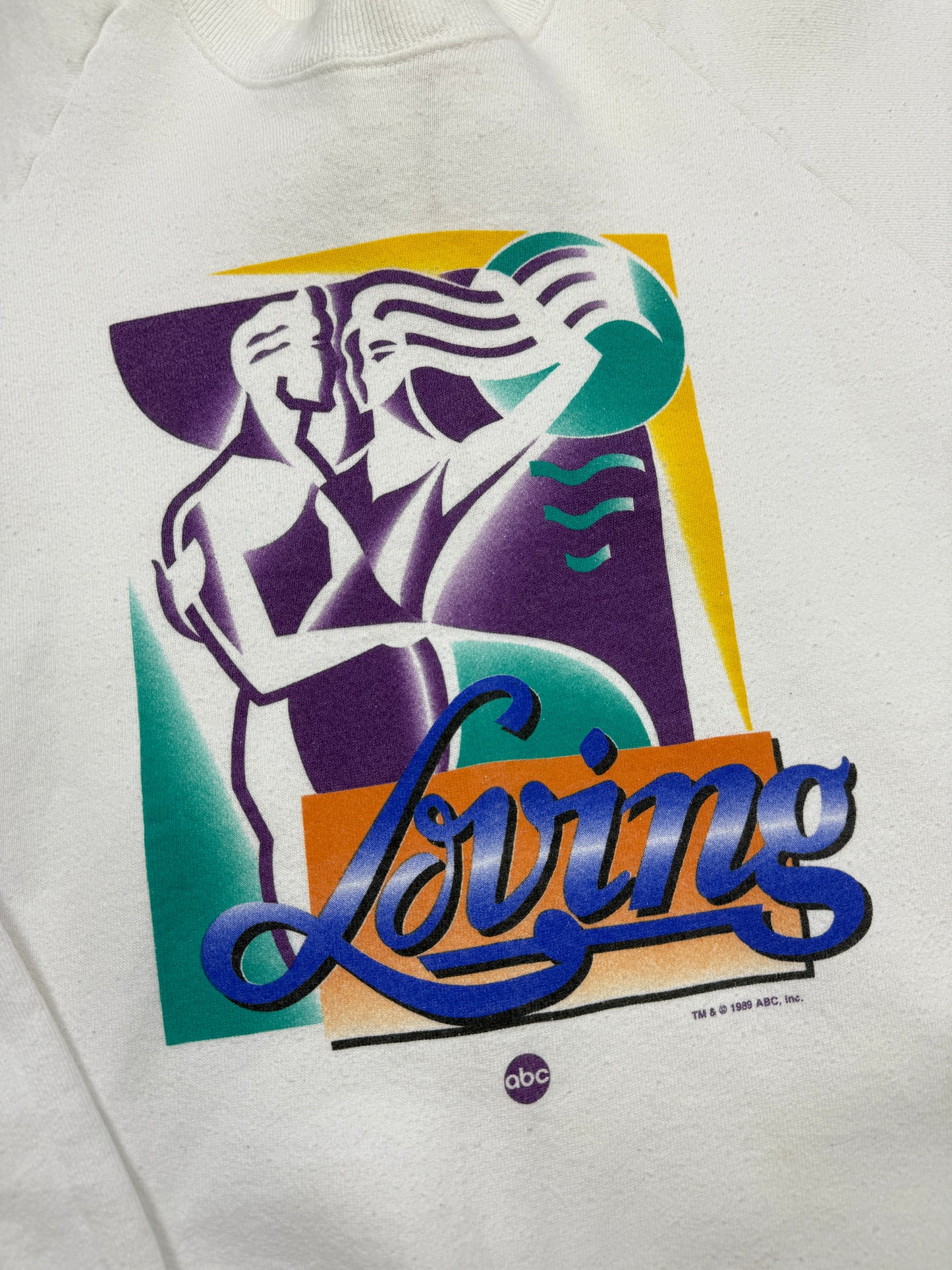 Vintage 1989 Loving ABC TV Show Soap Opera Promo Graphic Crewneck Sweatshirt Size XL 80s