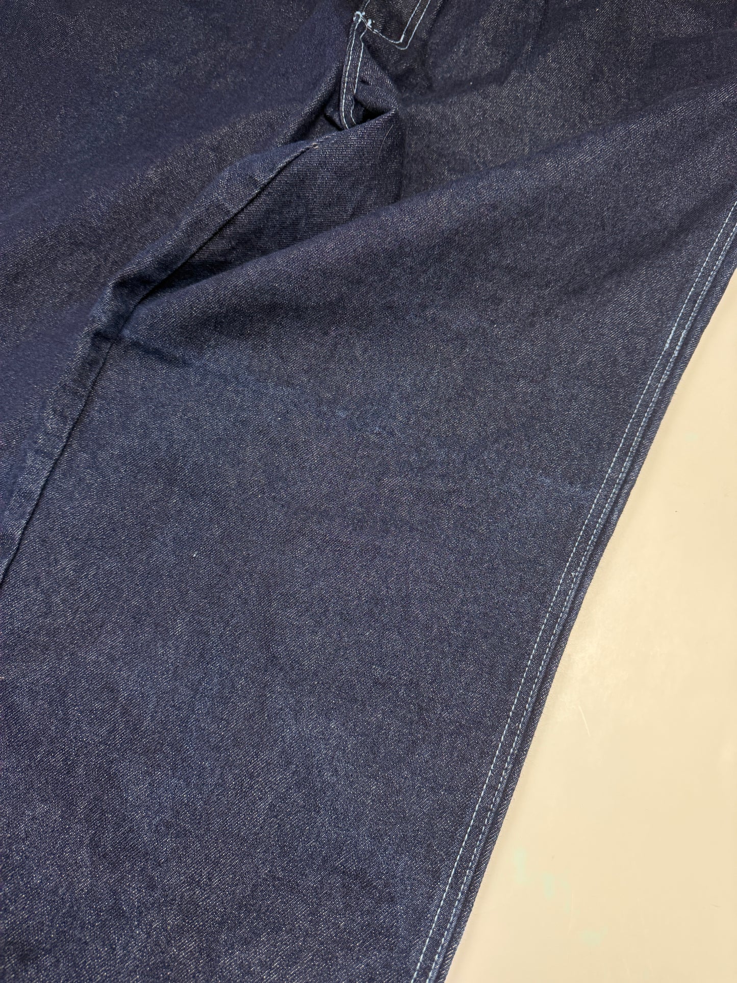 Vintage Y2K Vibes Jeans Embroidered Back Pocket Dark Blue Baggy Denim Pants Size 38W