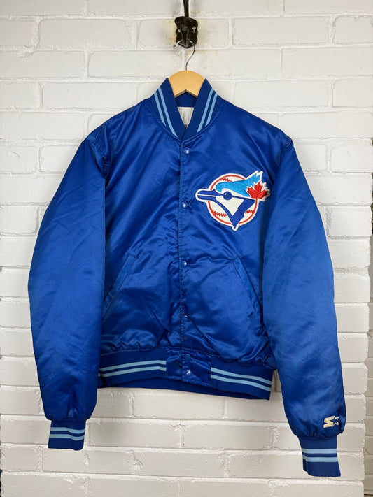 Vintage 80s/90s Toronto Blue Jays Starter Satin Bomber MLB Baseball Jacket Size M