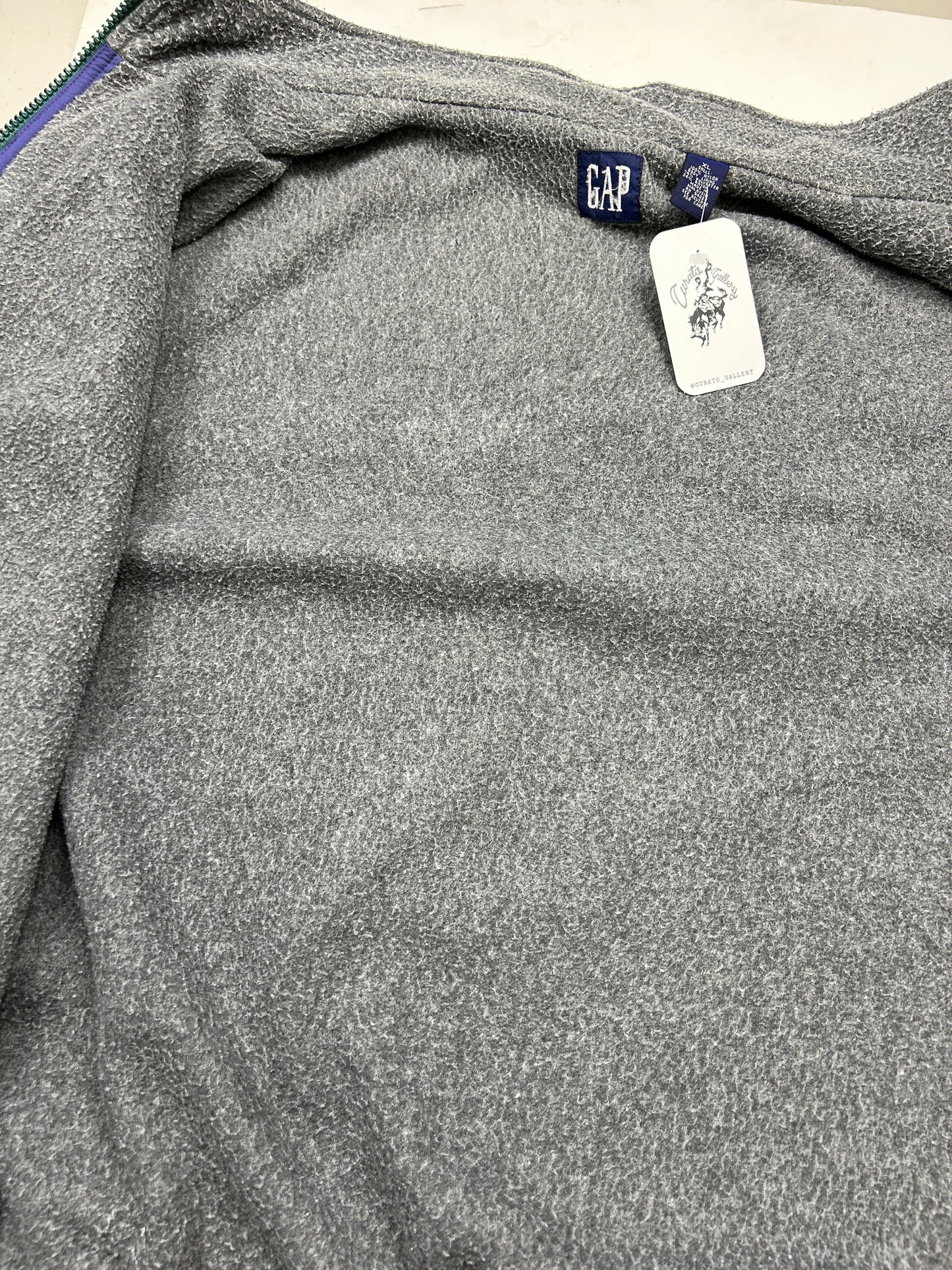 Vintage 90s Gap Fleece Lined Nylon Warm Up Bomber Jacket Size XL