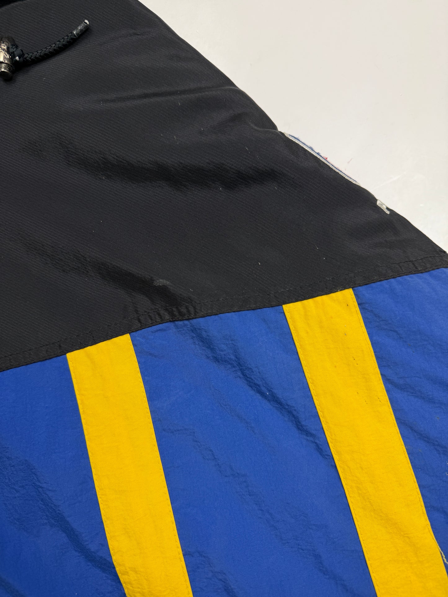 Vintage 90s St Louis Rams NFL Pro Line 1/2 Zip Starter Insulated Jacket Size XXL Black