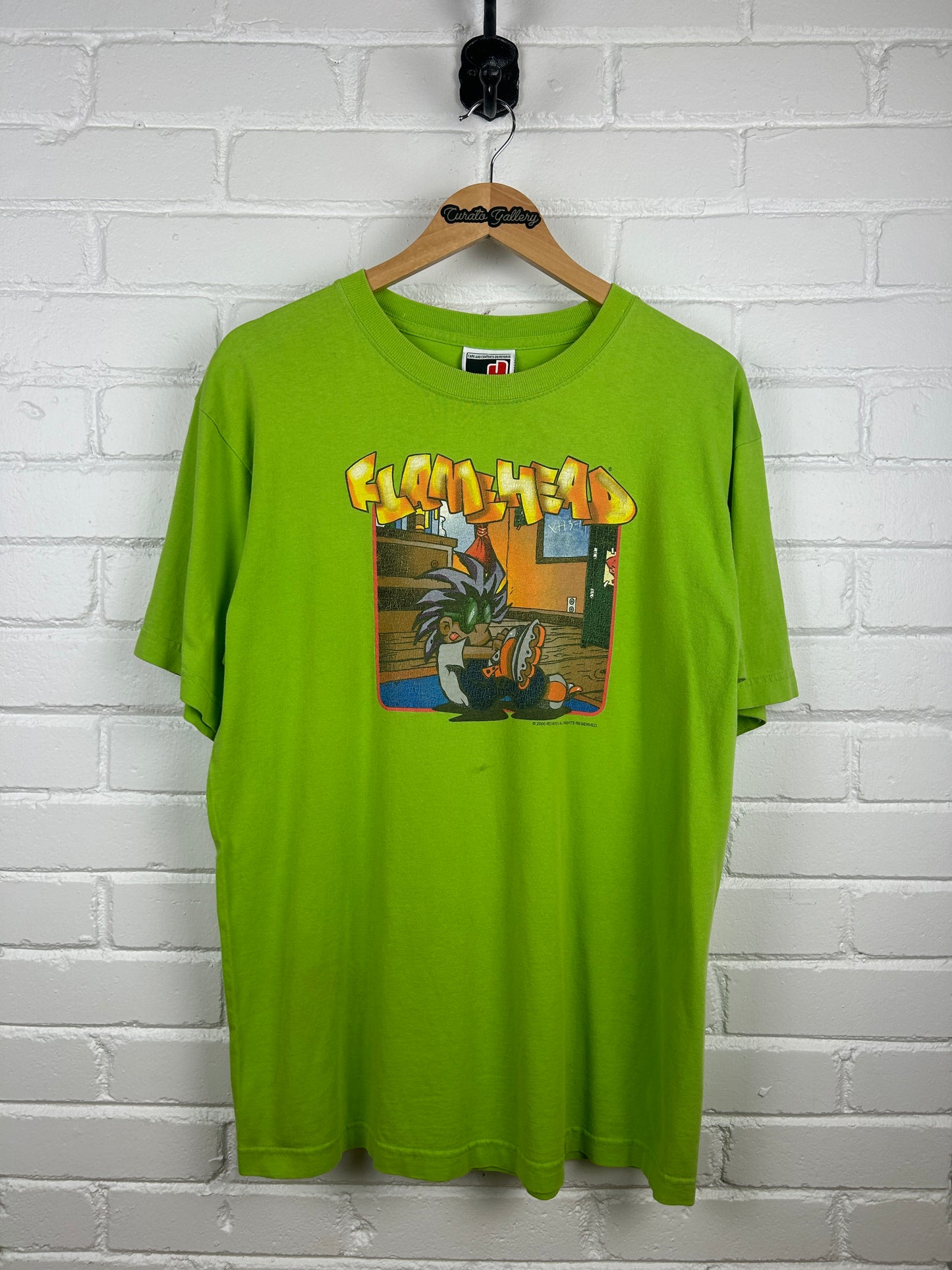 Vintage 2000 Jnco Y2K Flame Head USA Graphic T Shirt Size XL