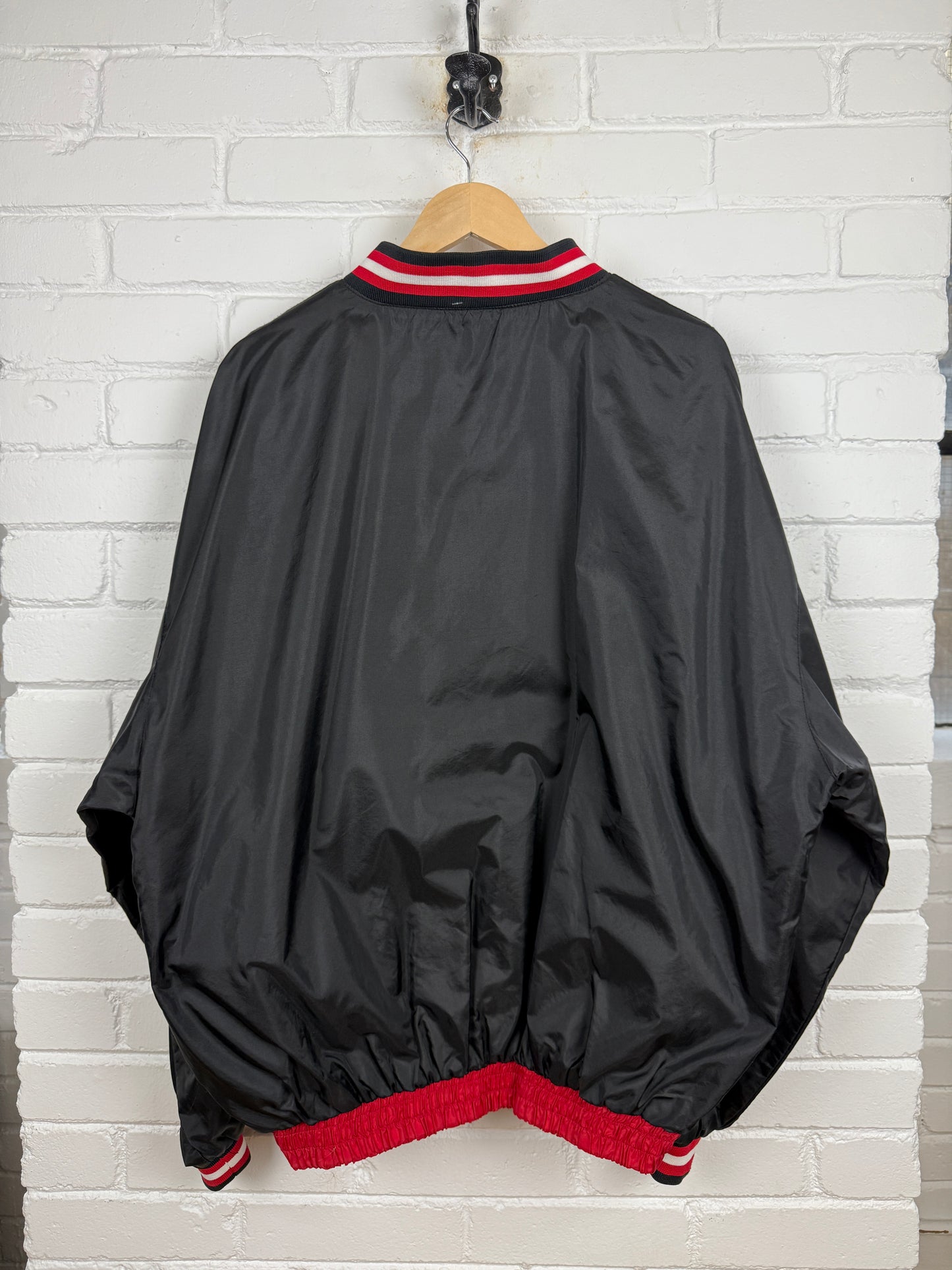 Vintage 90s Chicago Bulls NBA Pro Player Reversible 1/2 Zip Windbreaker Jacket Size XL