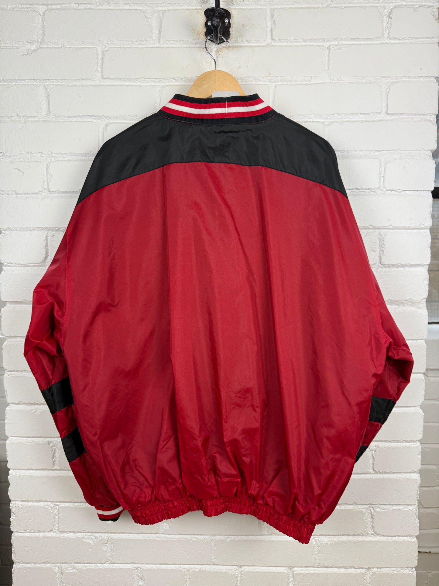 Vintage 90s Chicago Bulls NBA Pro Player Reversible 1/2 Zip Windbreaker Jacket Size XL