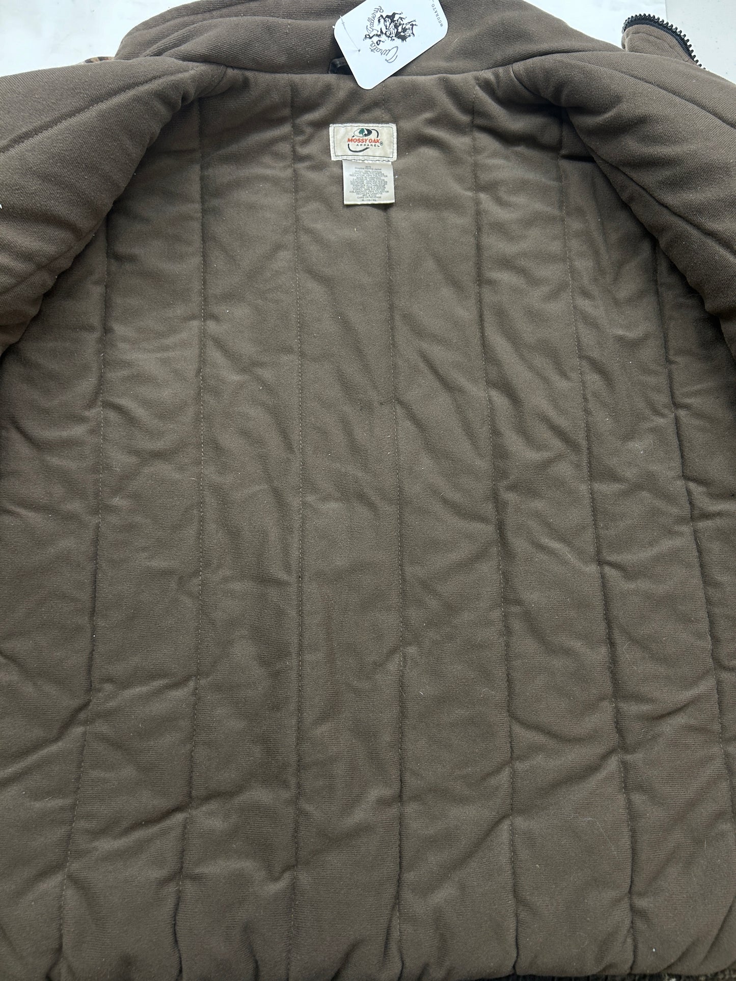 Mossy Oak Real Tree Camo Rip Stop Insulated Full Zip bomber Jacket Size XL Earth Tones