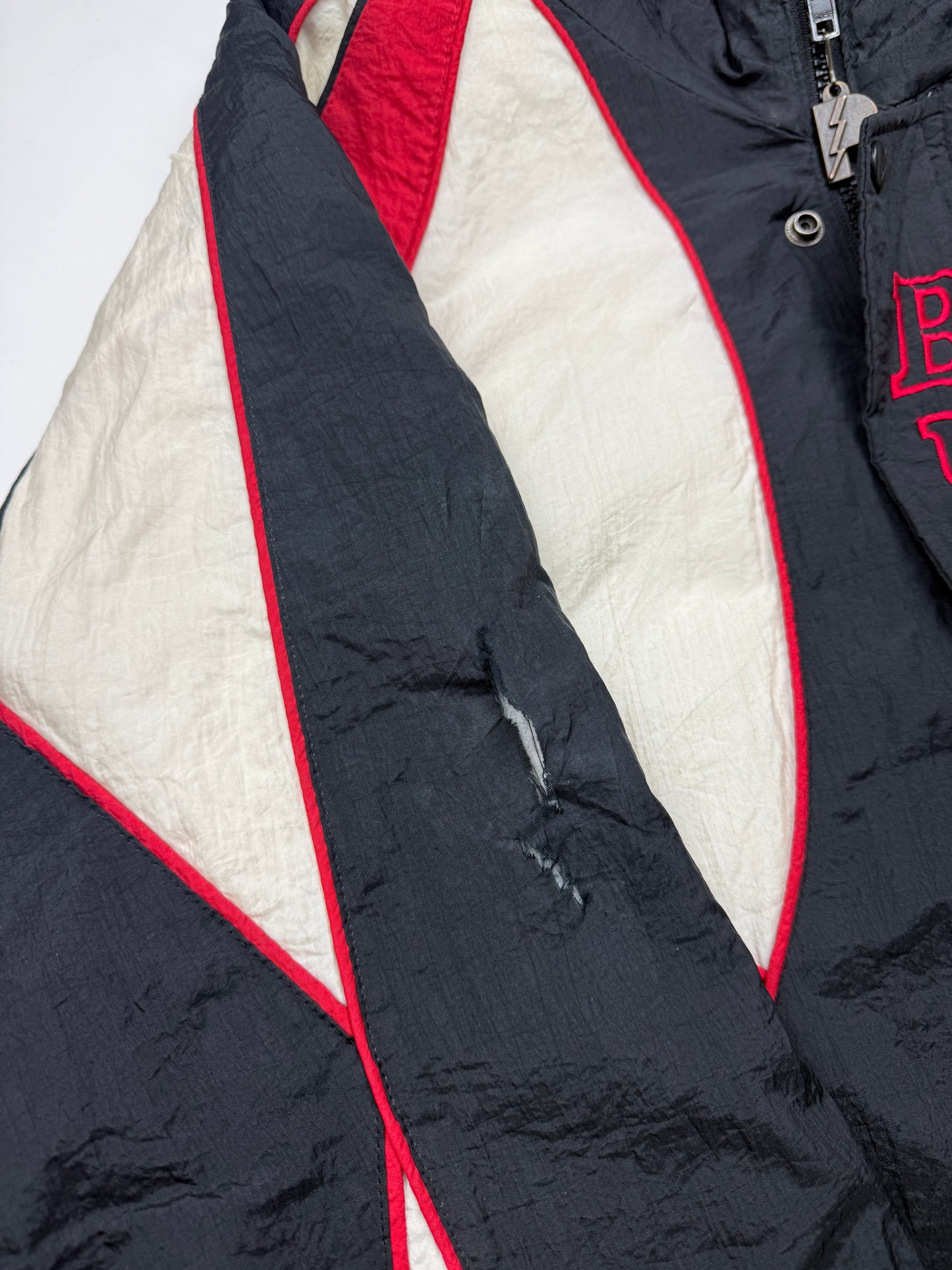 Vintage 90s Budweiser King Of Beers Embroidered Insulated Pro Player Jacket Size L