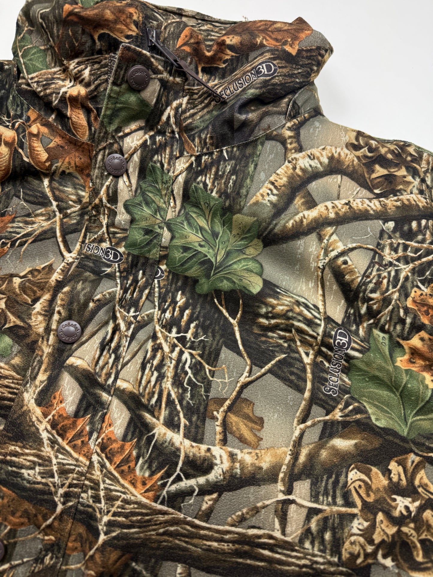 Vintage Cabelas Seclusion 3D Tree Camo Dry Plus Insulated Jacket Size XXL