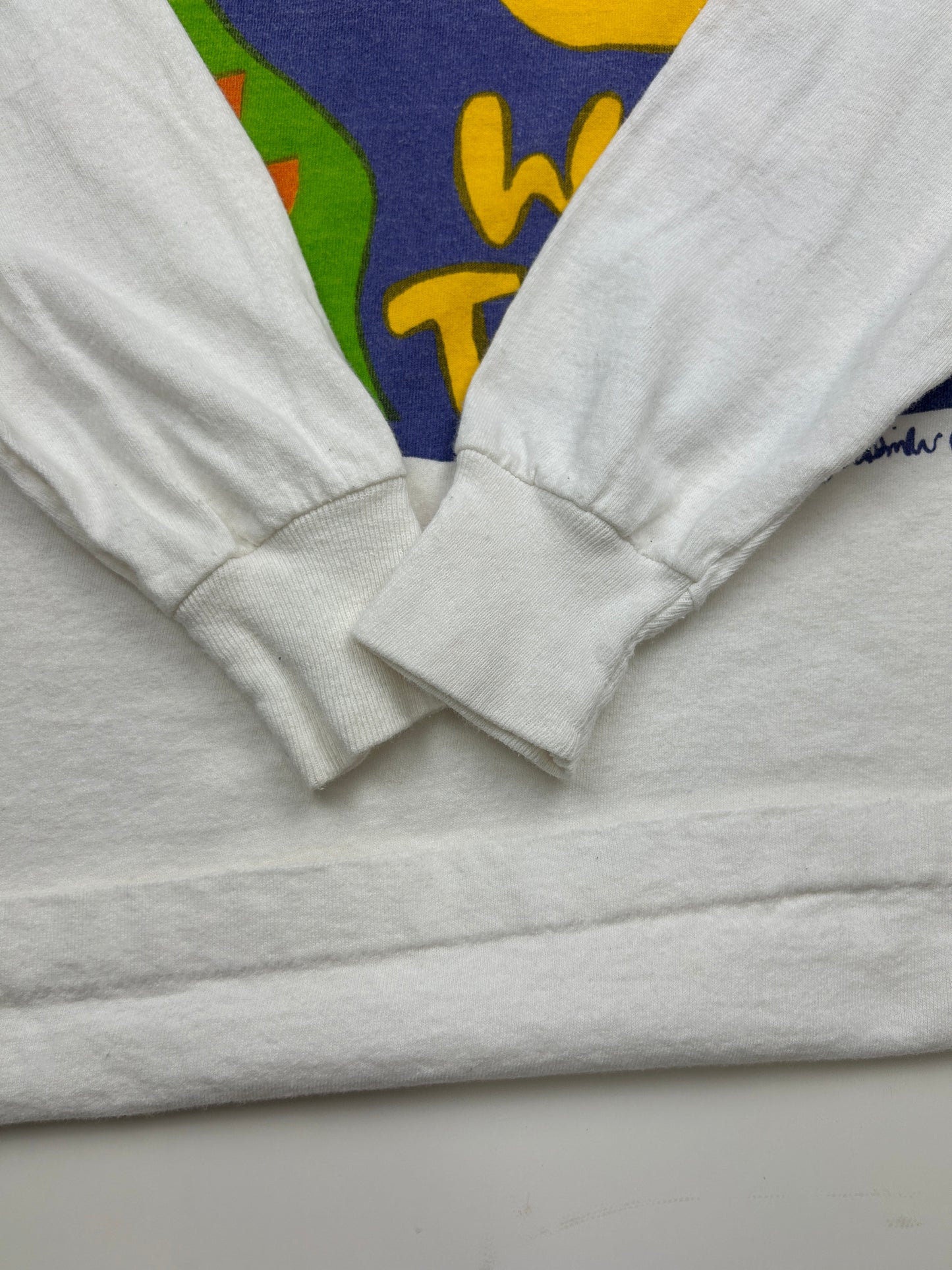 Vintage 1990 Wild Things Art Sketch Painting Graphic Long Sleeve T Shirt Size XL