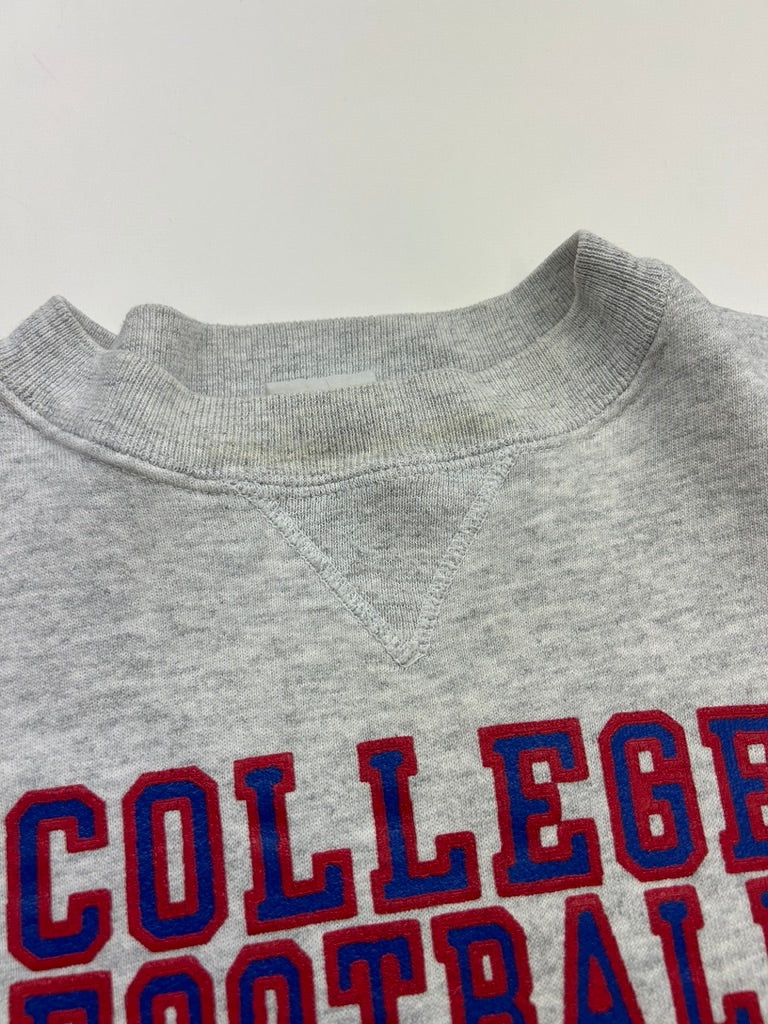 Vintage 90s College Football Hall Of Fame Logo NCAA Graphic Sweatshirt Size L