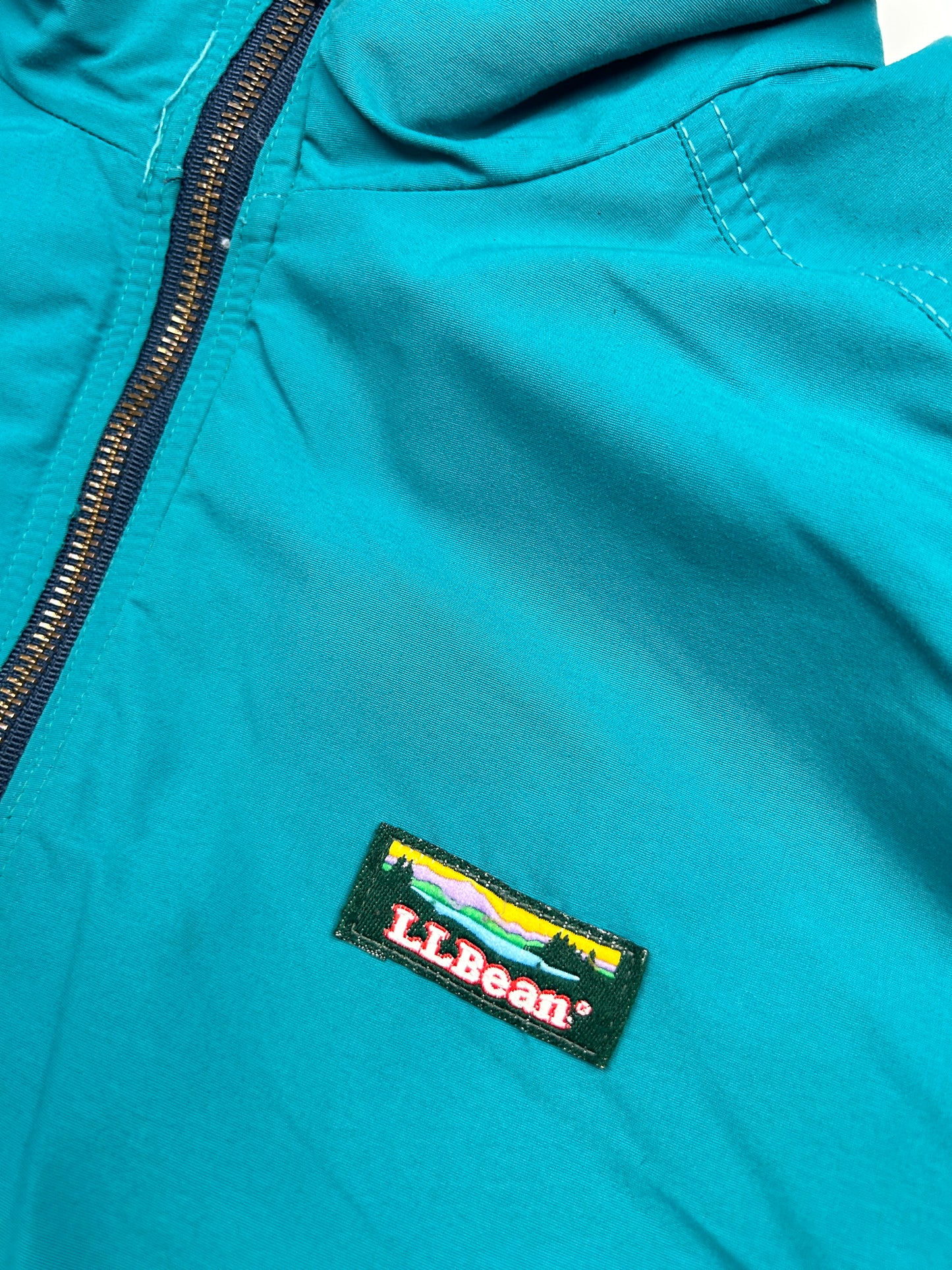 Vintage 90s LL Bean Fleece Lined Warm Up Nylon Bomber Jacket Size L