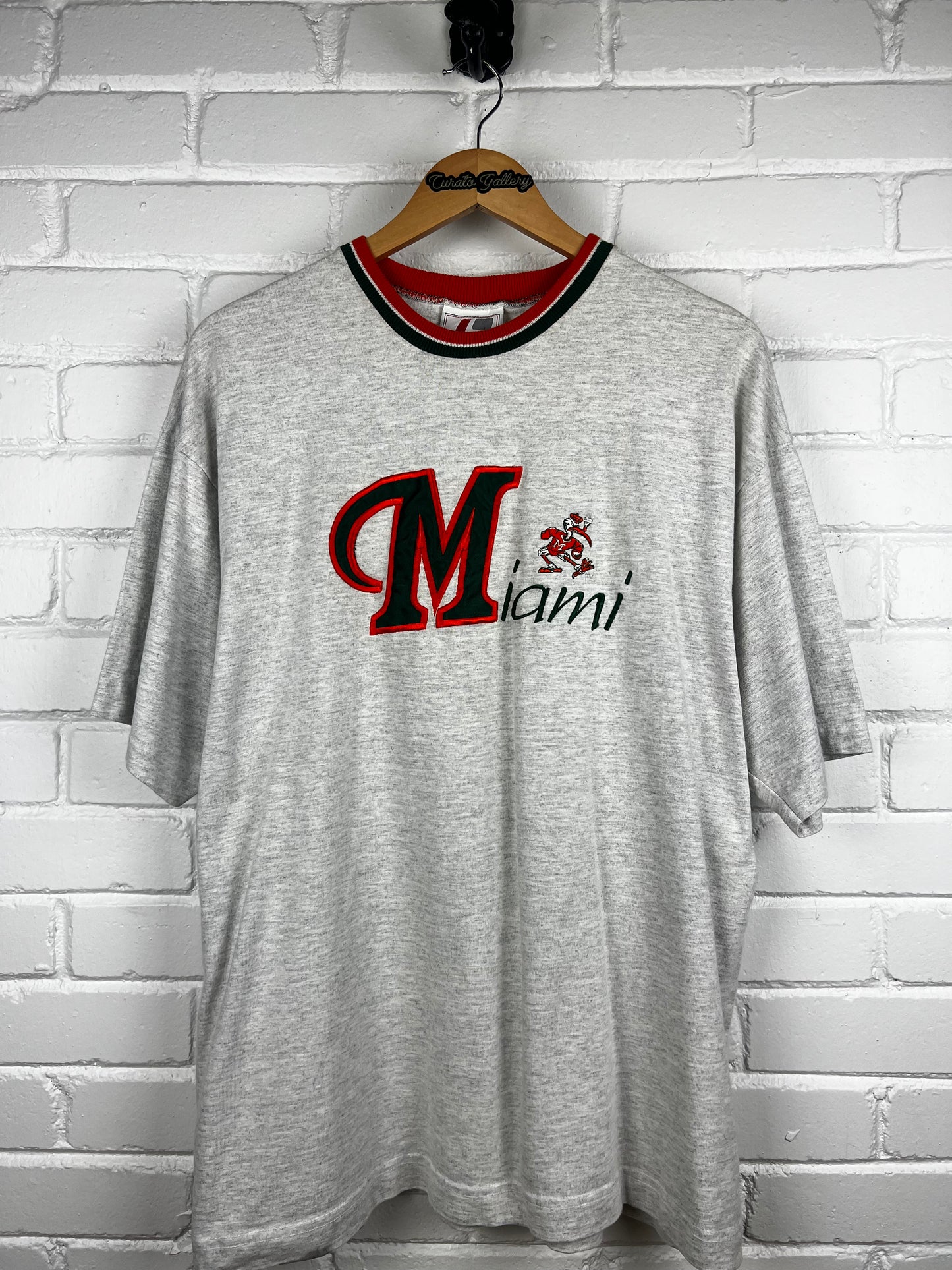 Vintage 90s Miami Hurricanes Embroidered Spell Out NCAA Size XL