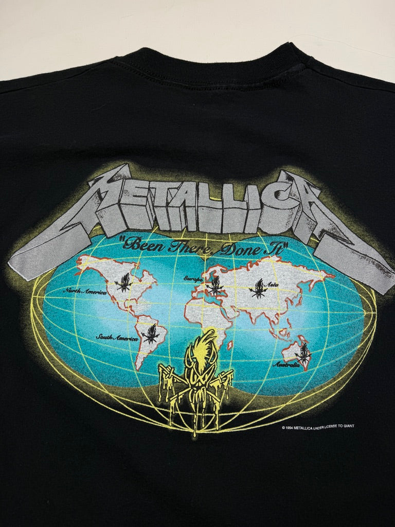 Vintage 1994 Metallifukinca Been There Done It Metallica Metal Band T Shirt Size XL 90s