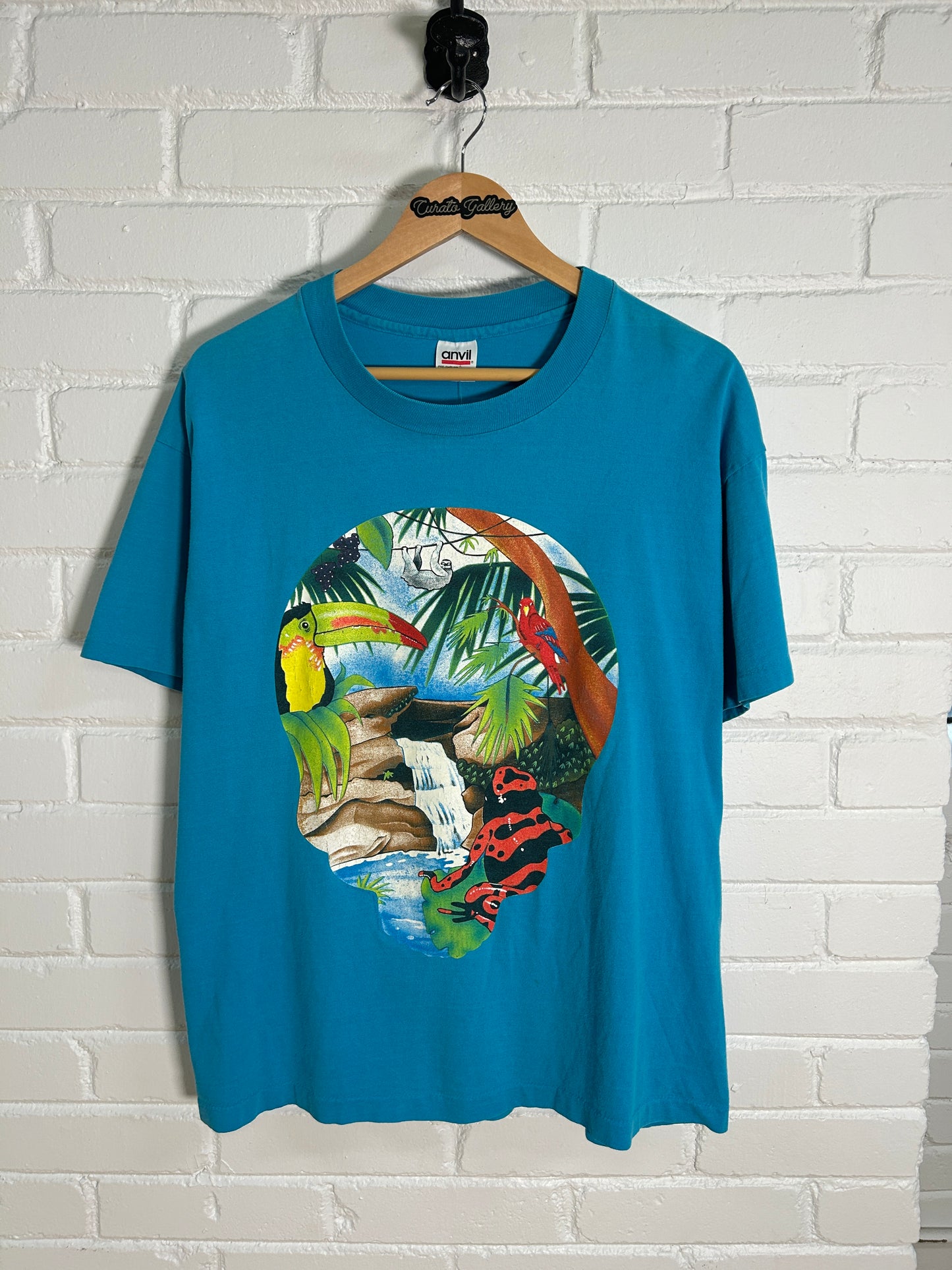 Vintage 1993 Grateful Dead Spring Tour Rainforest Animals Tropical Music T-Shirt Size XL 90s