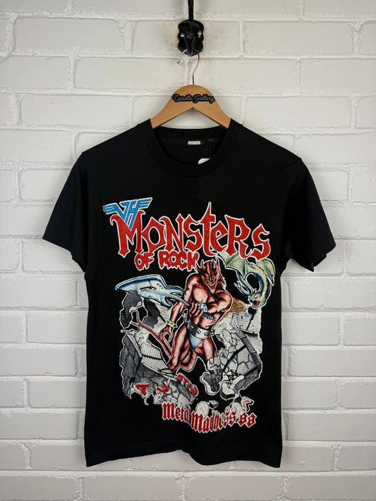 Vintage 1988 Van Halen Monsters Of Rock Metal Madness Metallica Band T Shirt Size M 80s