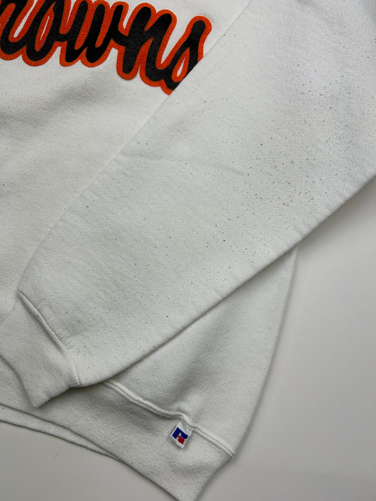 Vintage 90s Cleveland Browns Spell Out Russell Athletic NFL Sweatshirt Size L