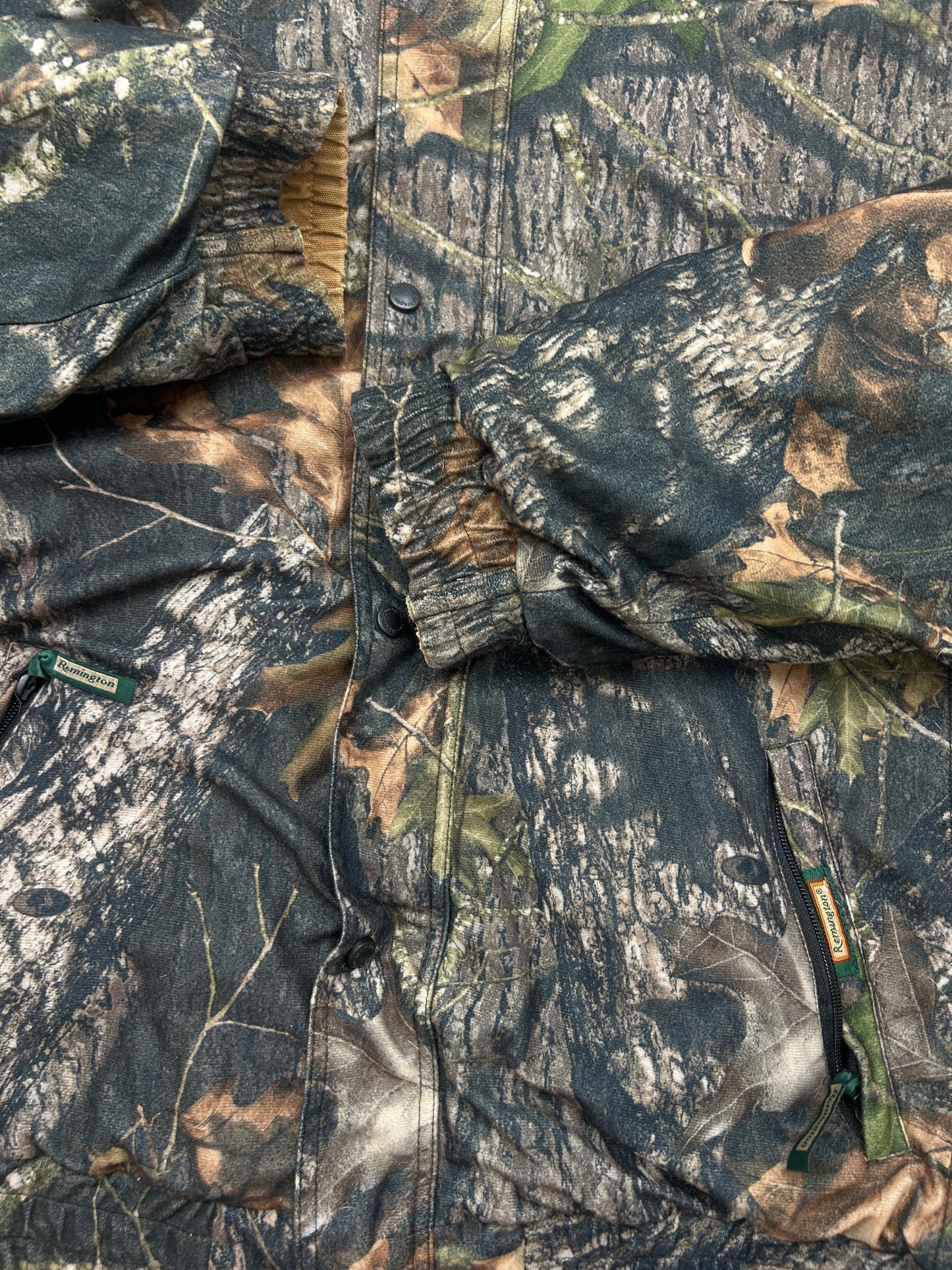 Remington Mossy Oak Break Up Camo Reversible Canvas Insulated Bomber Jacket Size XL