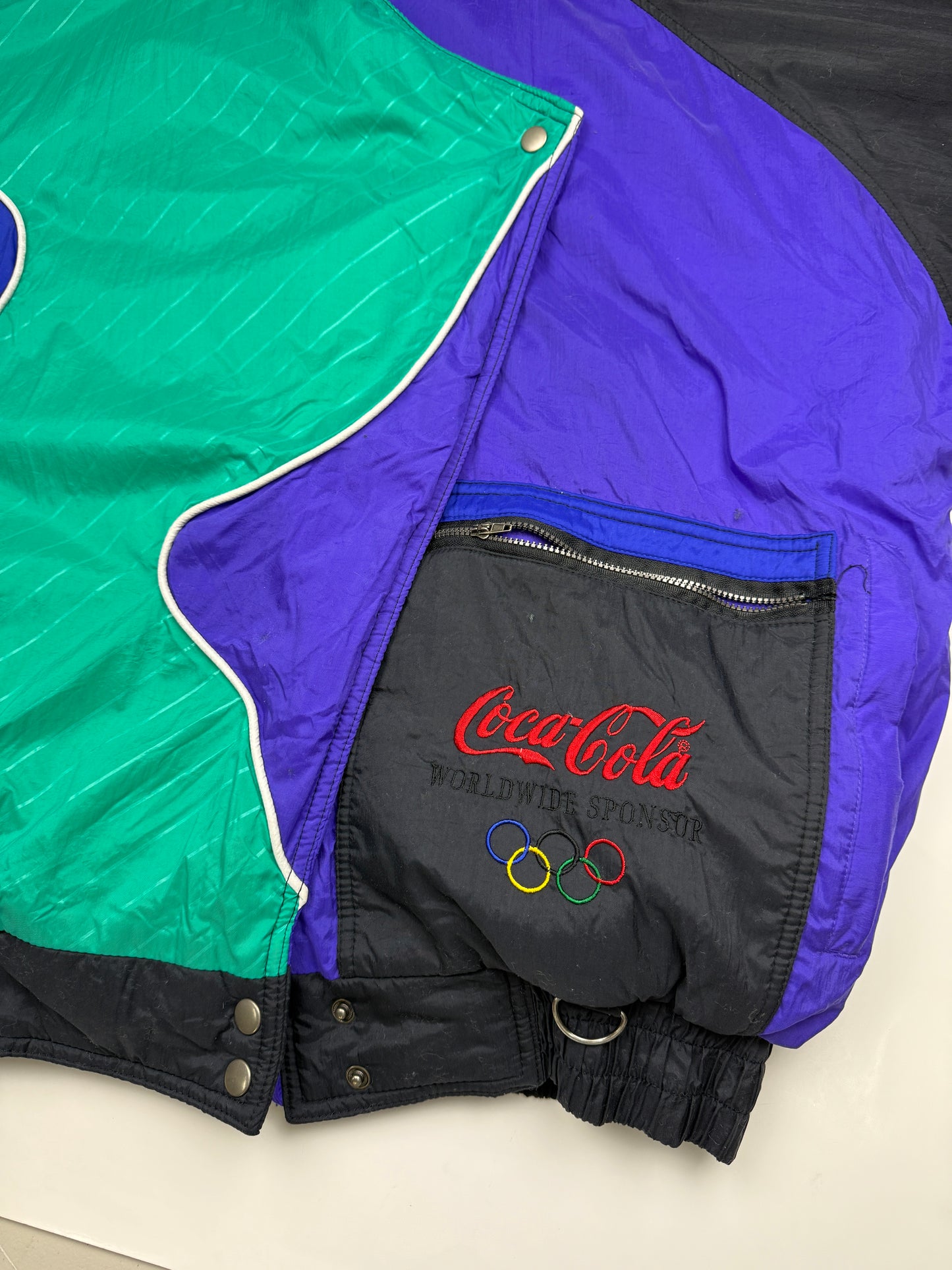Vintage 1994 Lillehammer Olympics Coca Cola Team Canada Insulated Puffer Jacket Size XL