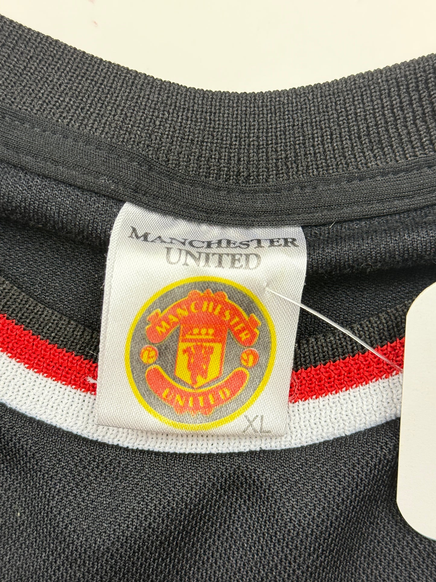 Vintage Manchester United Premier League Soccer Arc Spell Out Warm Up Sweater Size XL