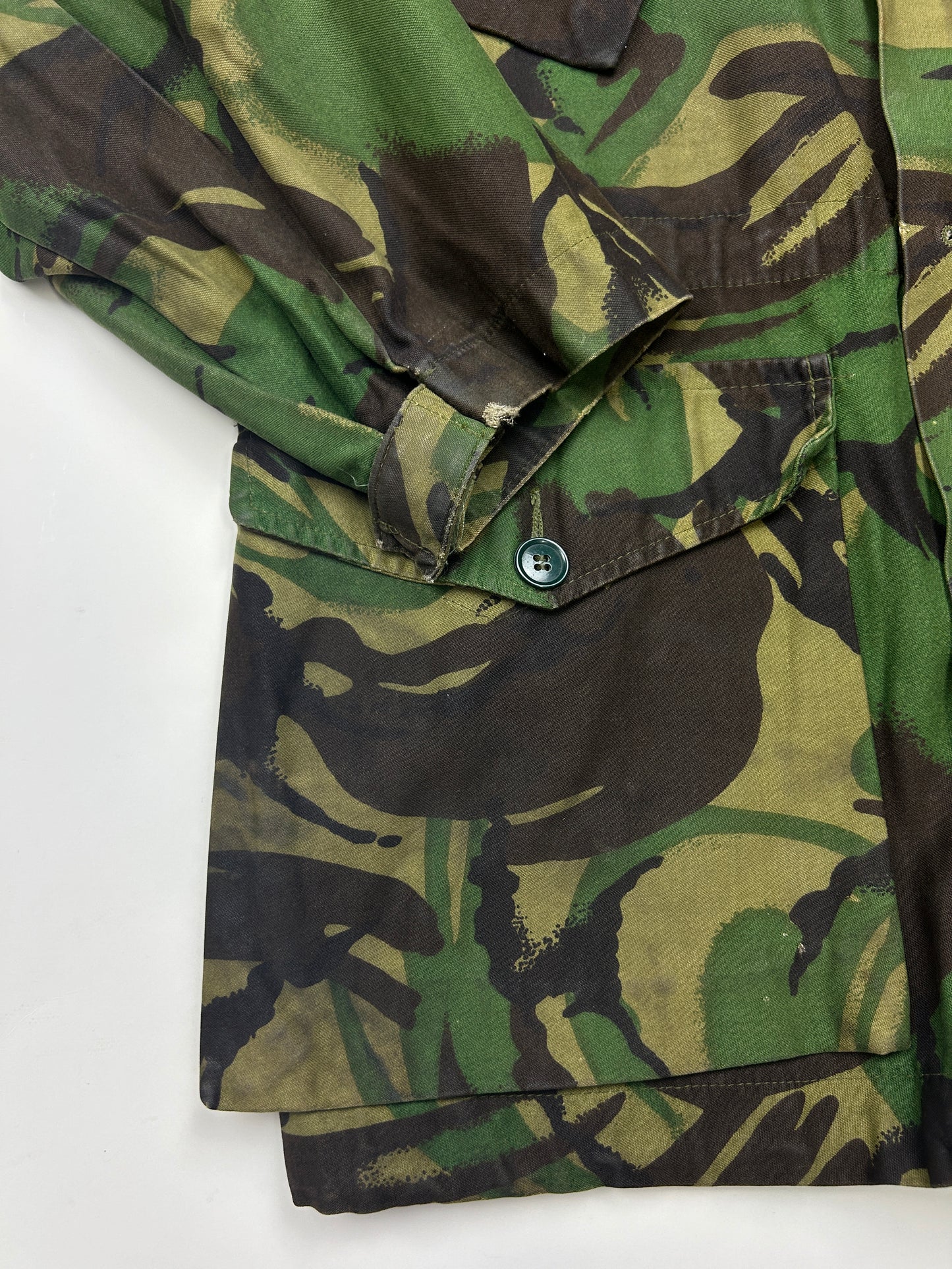 Vintage 90s British Army Woodland Camoflauge Smock Combat Full Zip Jacket Size L