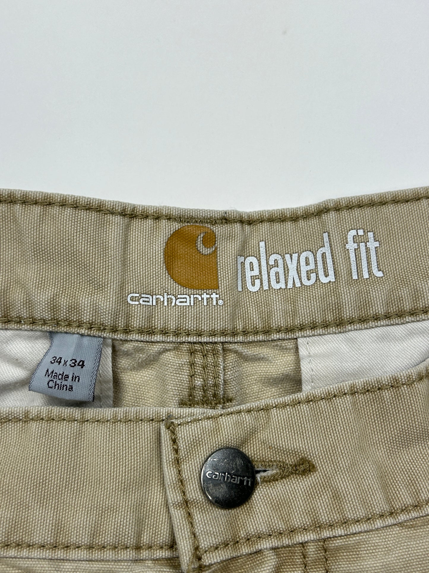Carhartt Work Wear Canvas Relaxed Fit Cargo Pants Size 34W