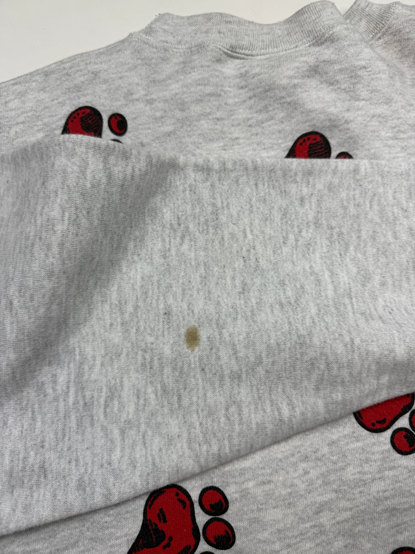 Vintage 90s Red Dog U.R Your Own Dog Paw Print Front & Back Sweatshirt Size XL