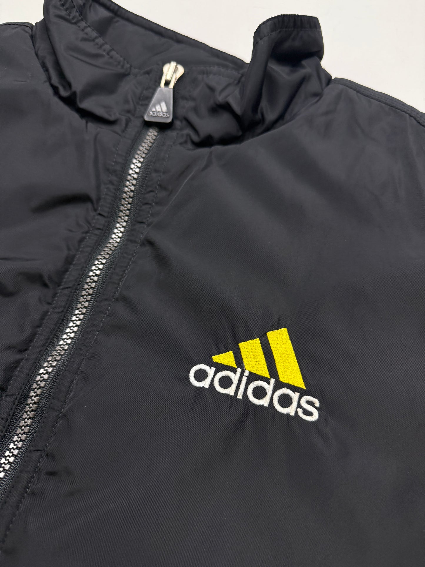 Vintage 90s Adidas Embroidered Logo Insulated Nylon Bomber Jacket Size M