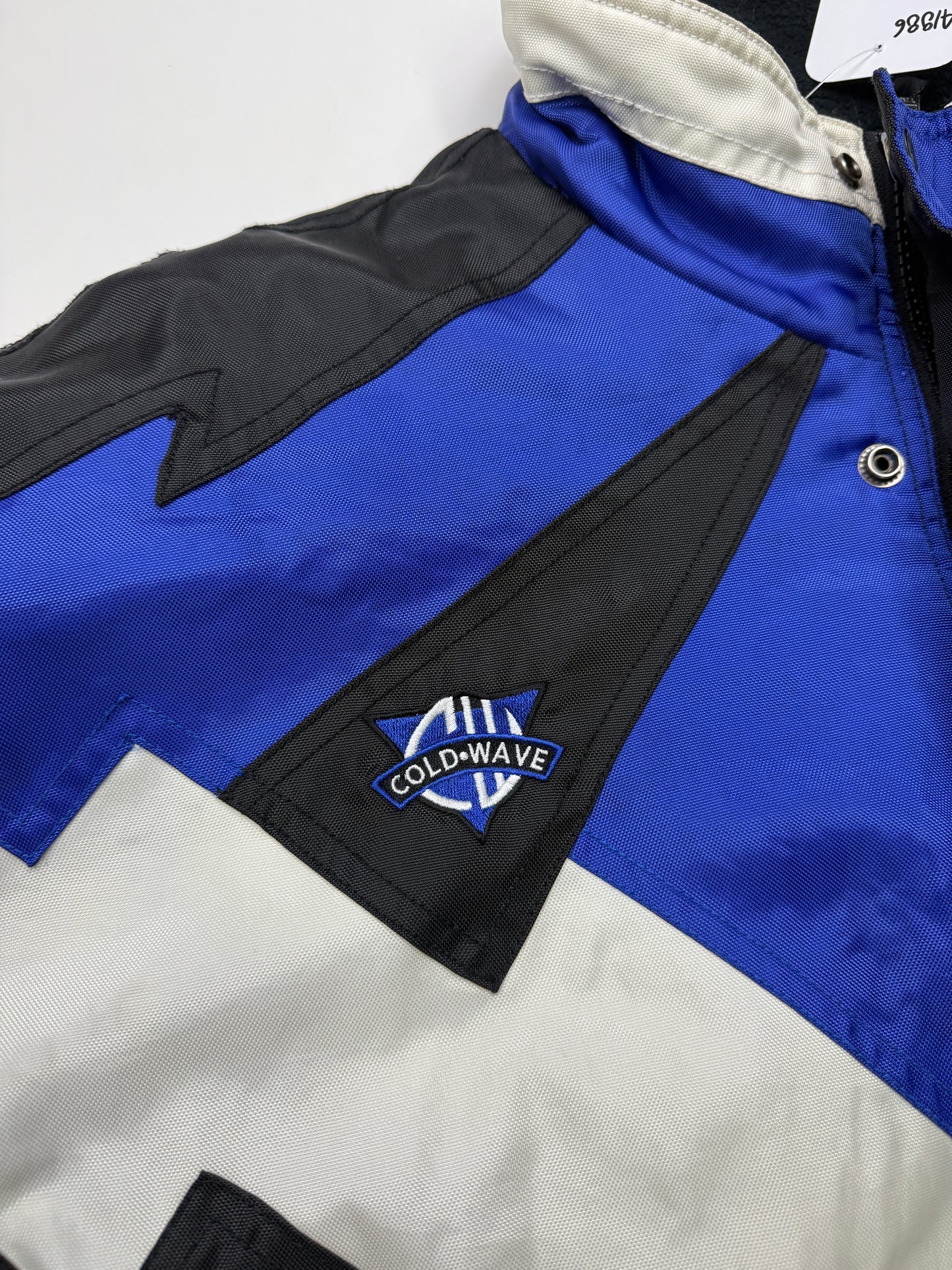 Vintage 90s Cold Wave Quilted Lined Snowmobile Jagged Edge Shockwave Insulated Jacket Size M