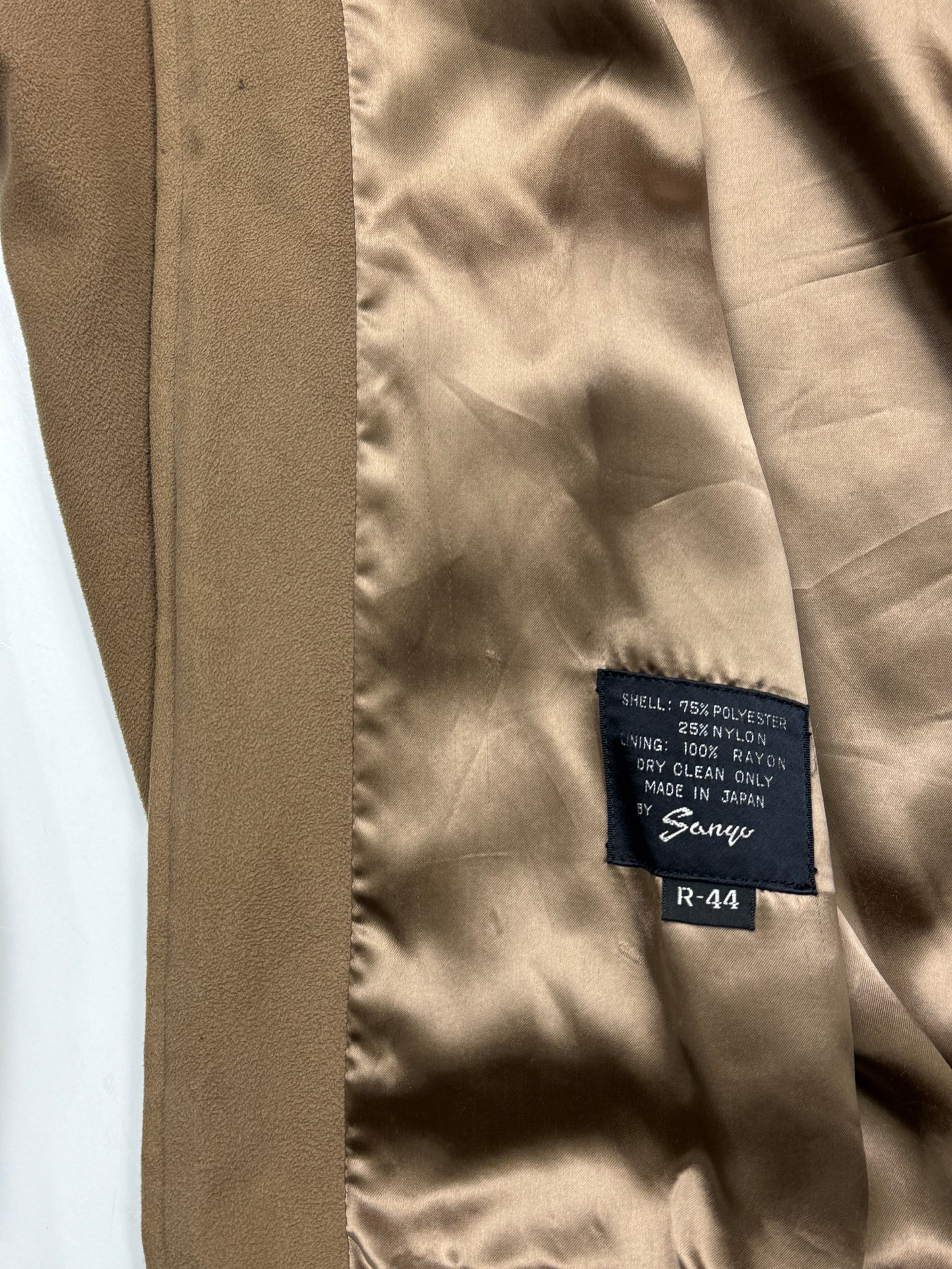 Vintage 80s/90s Harry Rosen Satin Lined Suede Bomber Size 44 XL