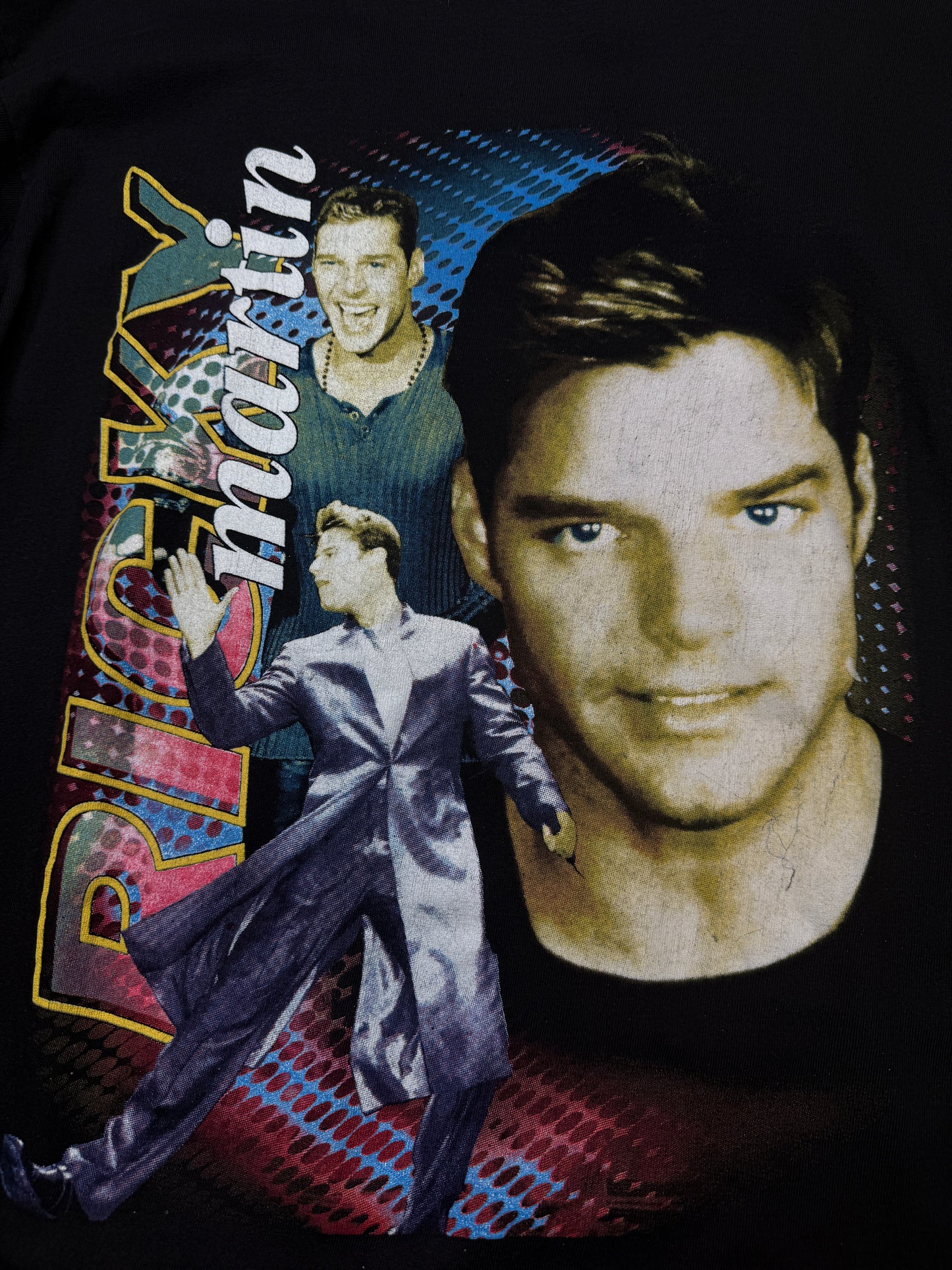 Vintage Ricky Martin Living La Vida Loca Parking Lot Spanish Music T Shirt Size L