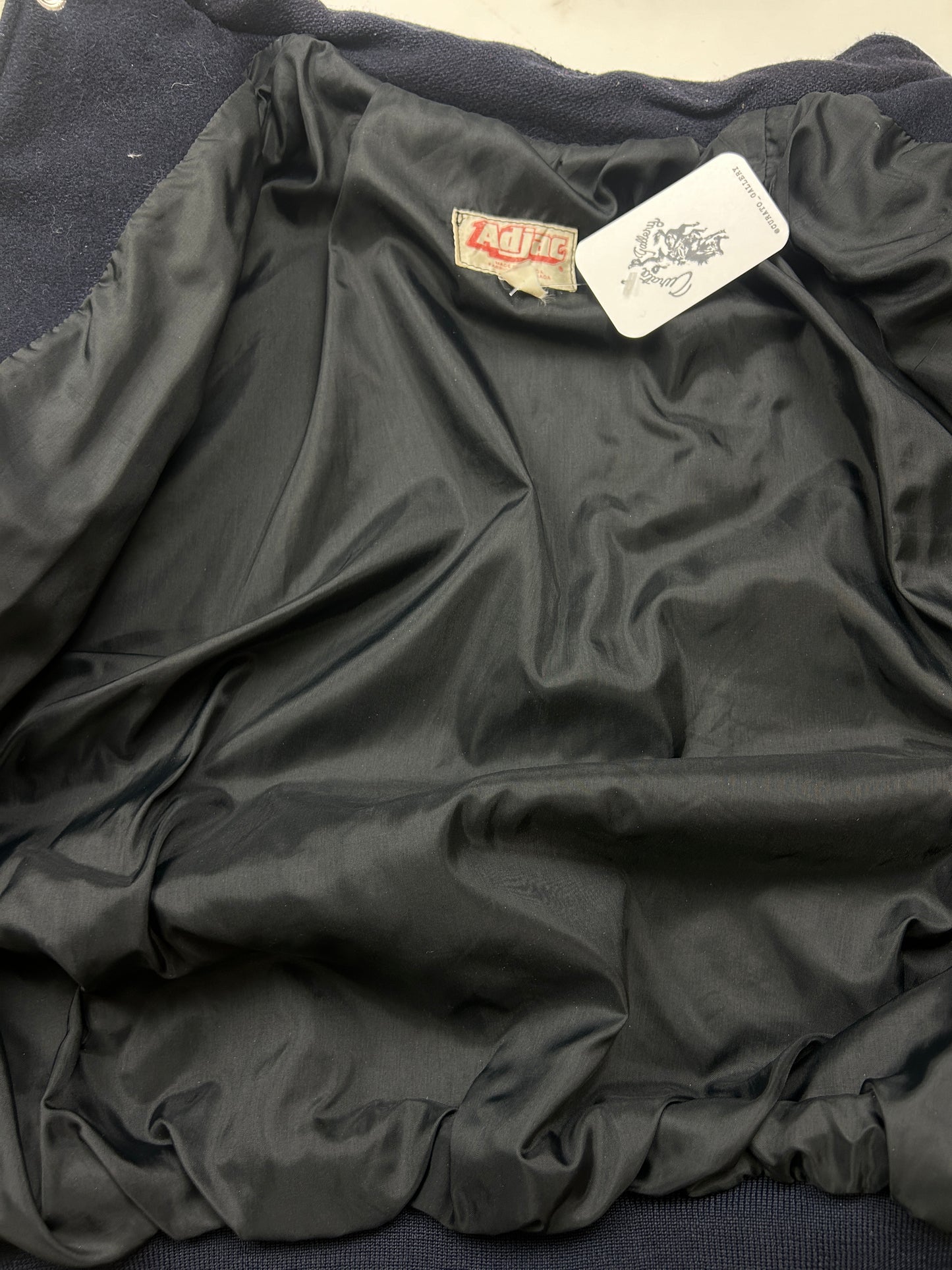 Vintage 90s Adjac Two Tone Wool Varsity Letterman Jacket Size L