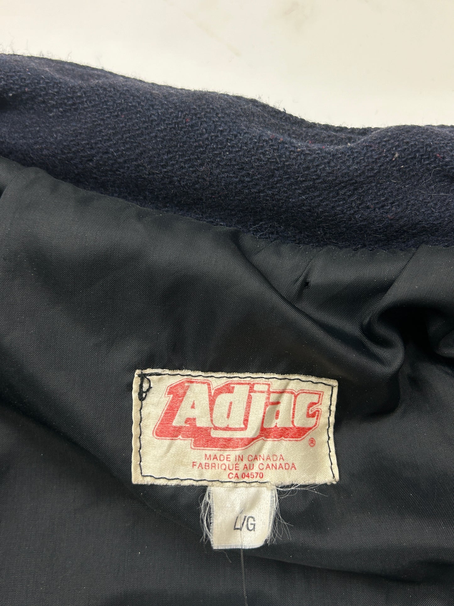 Vintage 90s Adjac Two Tone Wool Varsity Letterman Jacket Size L