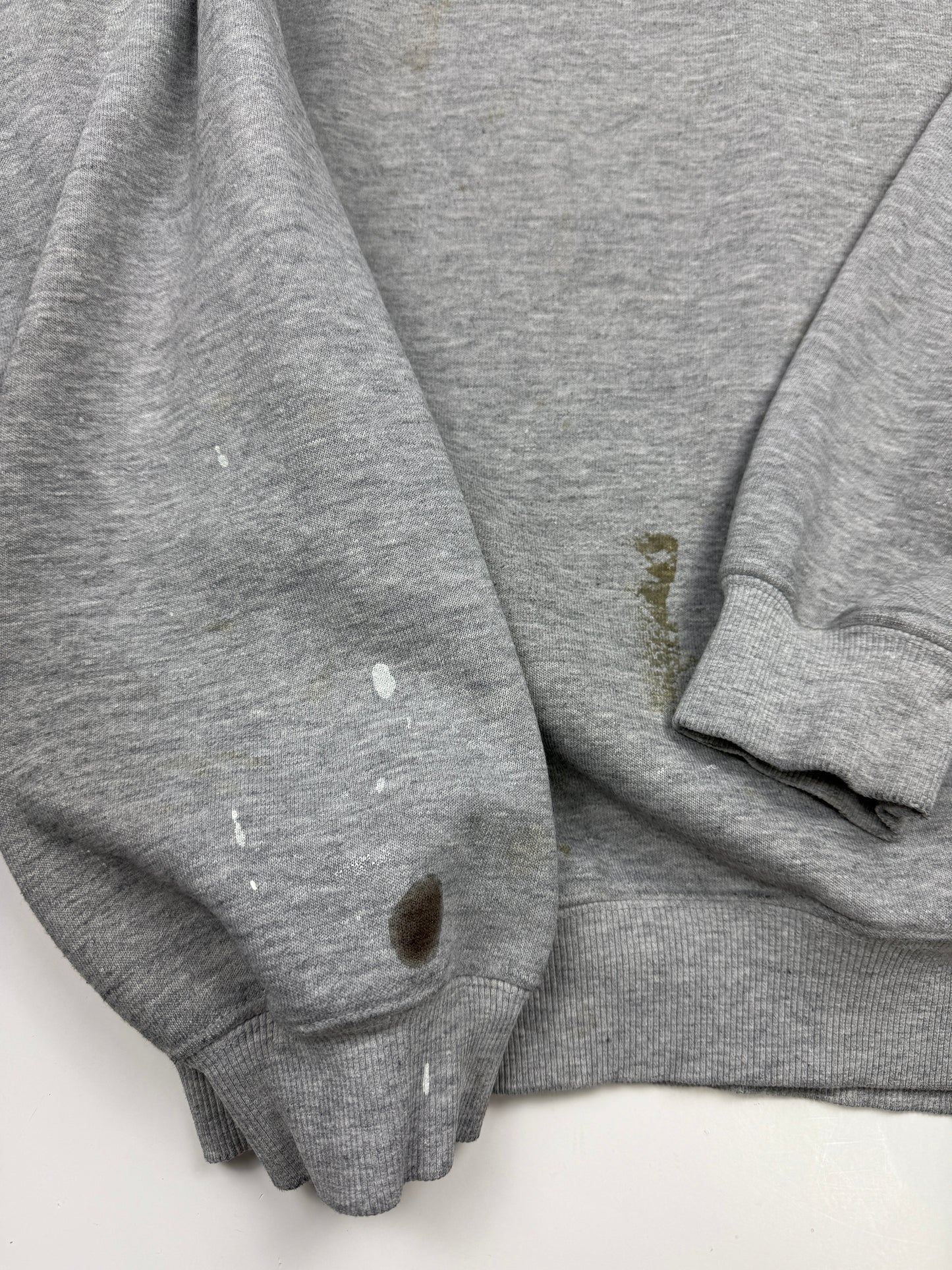 Vintage 90s Carhartt Embroidered Logo Paint Splattered Crewneck Sweatshirt Size L