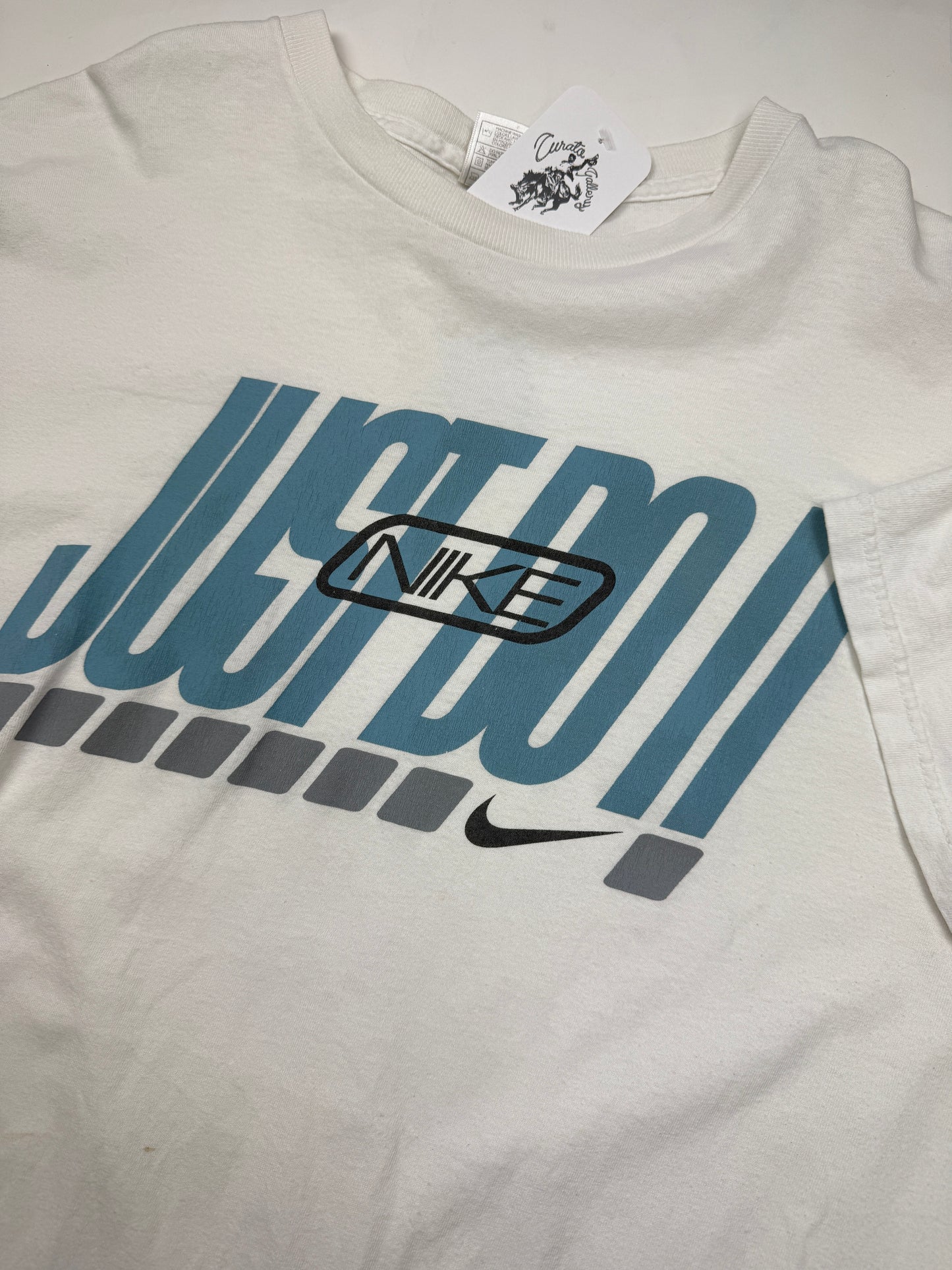 Vintage 90s Nike Just Do It Spell Out Swoosh Graphic T Shirt Size L