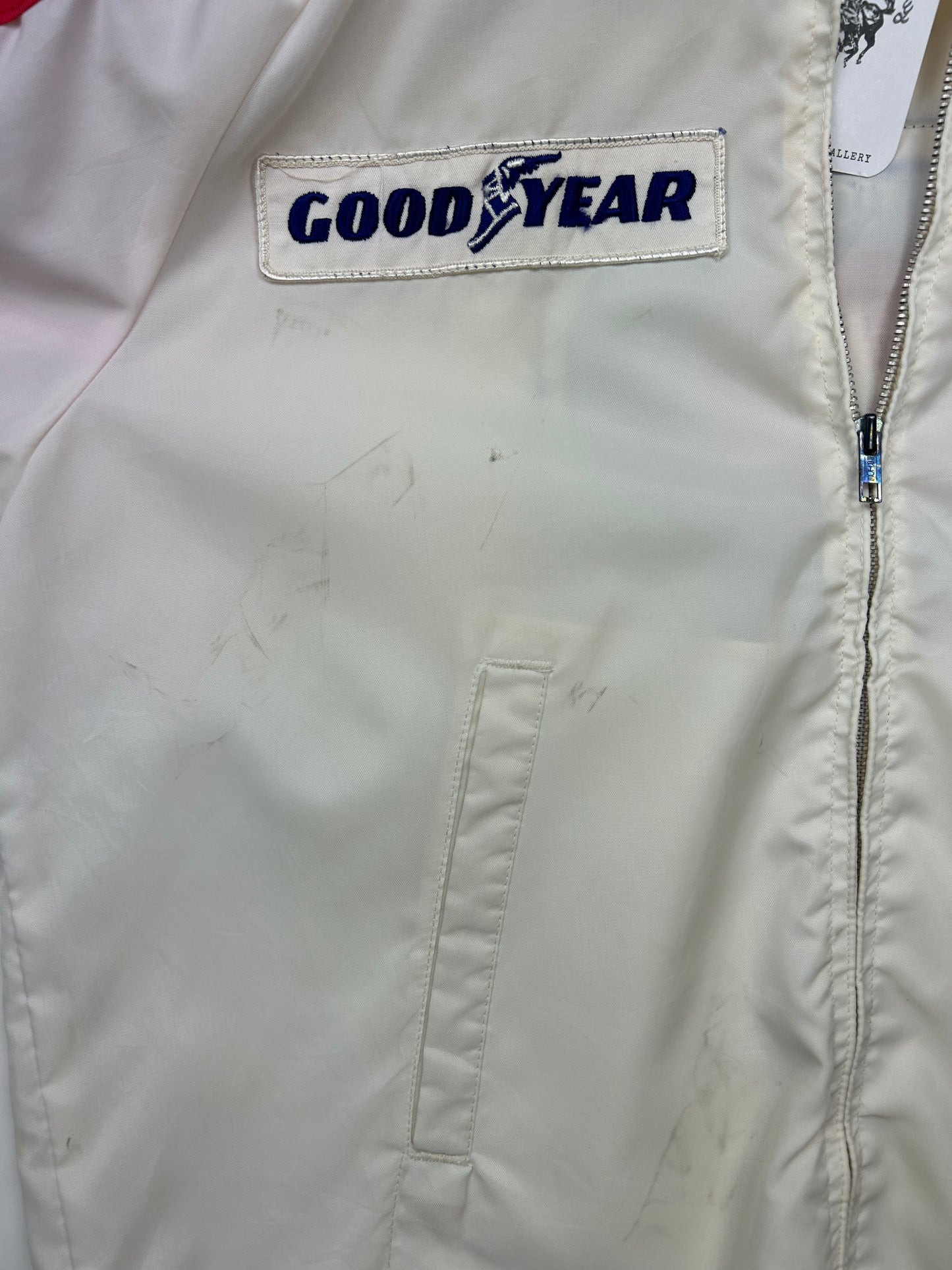 Vintage 80s Swingster Good Year First National City Racing Light Jacket Size L