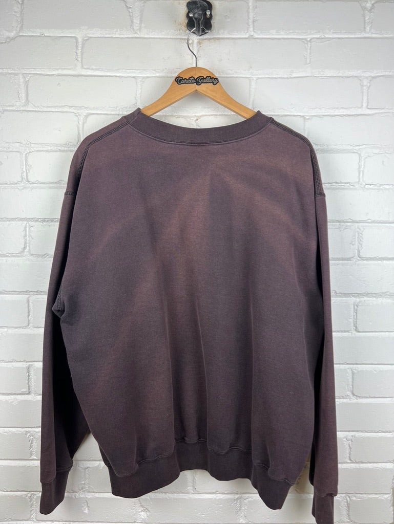 Vitnage 90s Carhartt Embroidered Spell Out Heavy Weight Work Wear Crewneck Sweatshirt Size XL